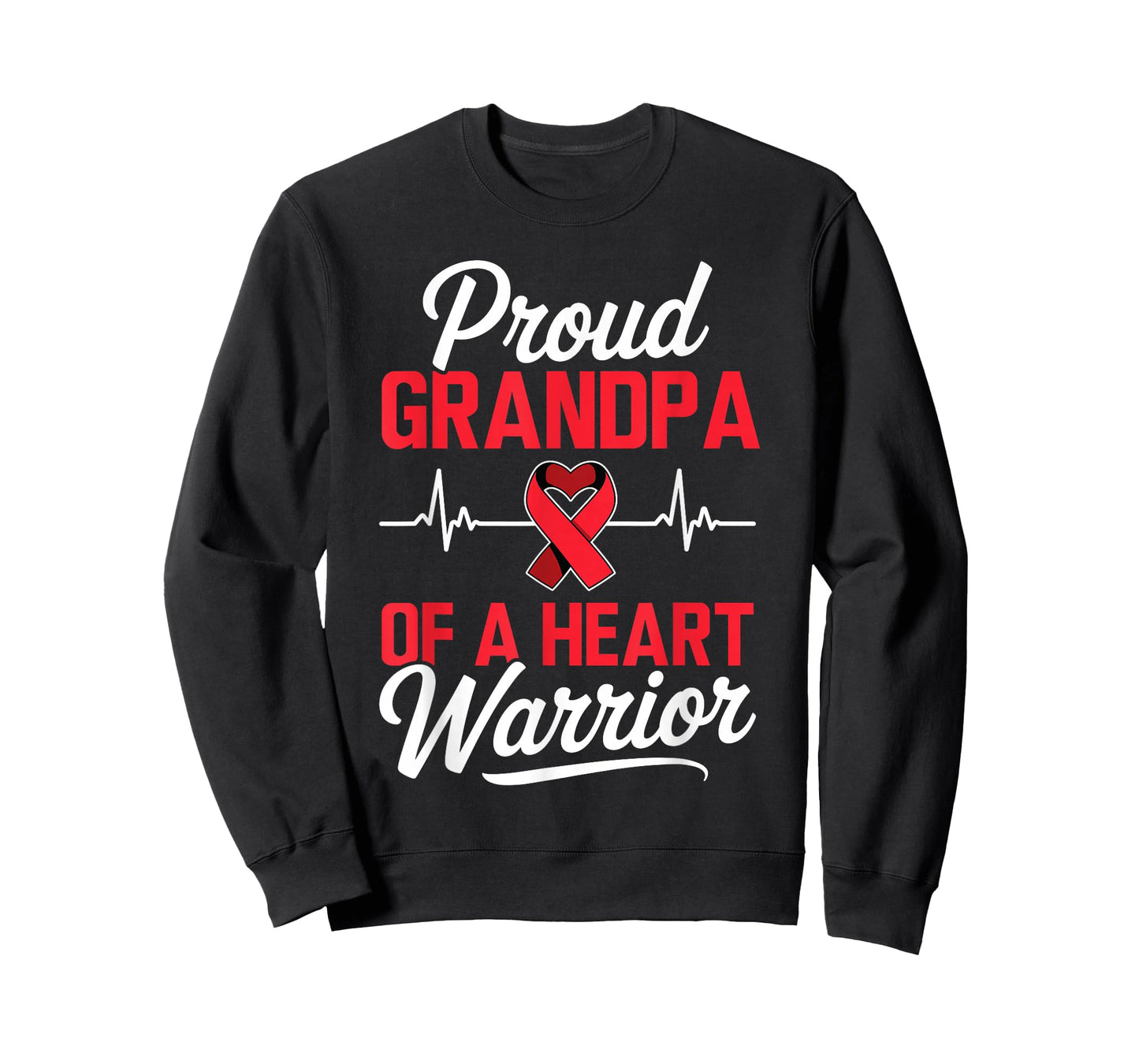 Proud Grandpa of a Heart Warrior Heart Disease Awareness T-Shirt
