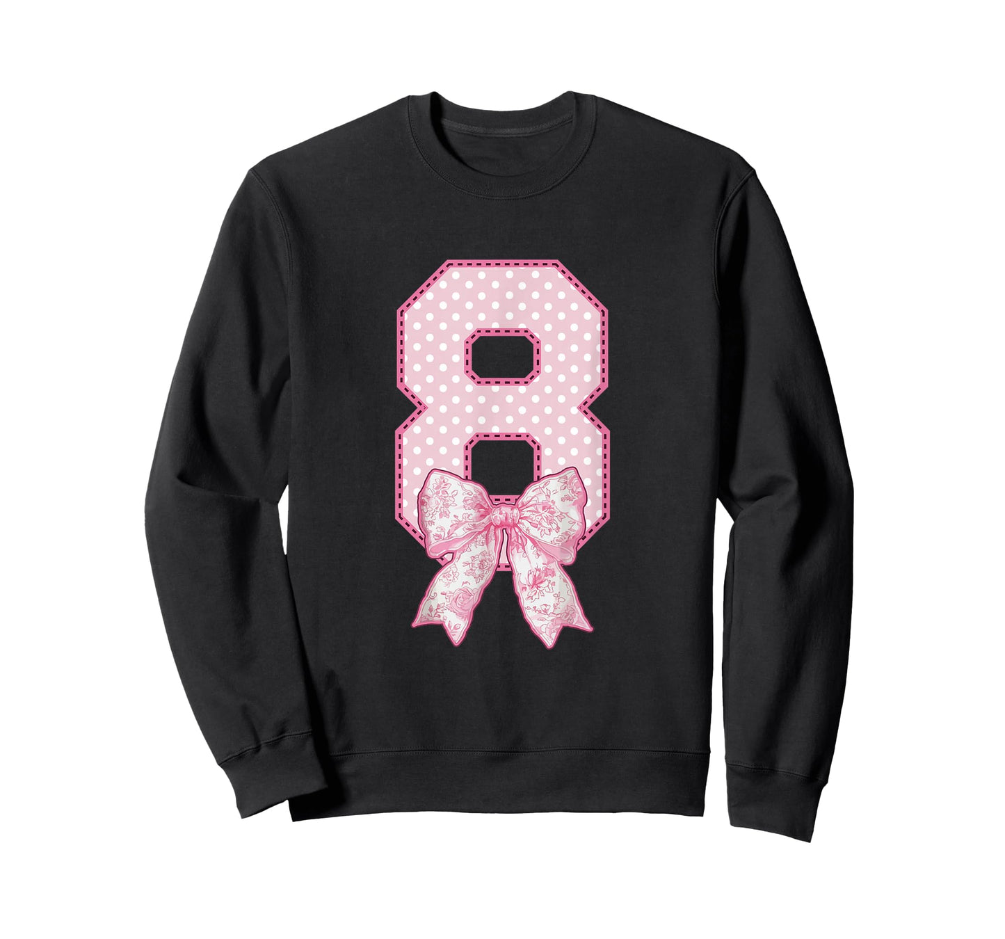 8th Birthday Shirts for Girls Coquette Bow Eight 8 Year Old T-Shirt