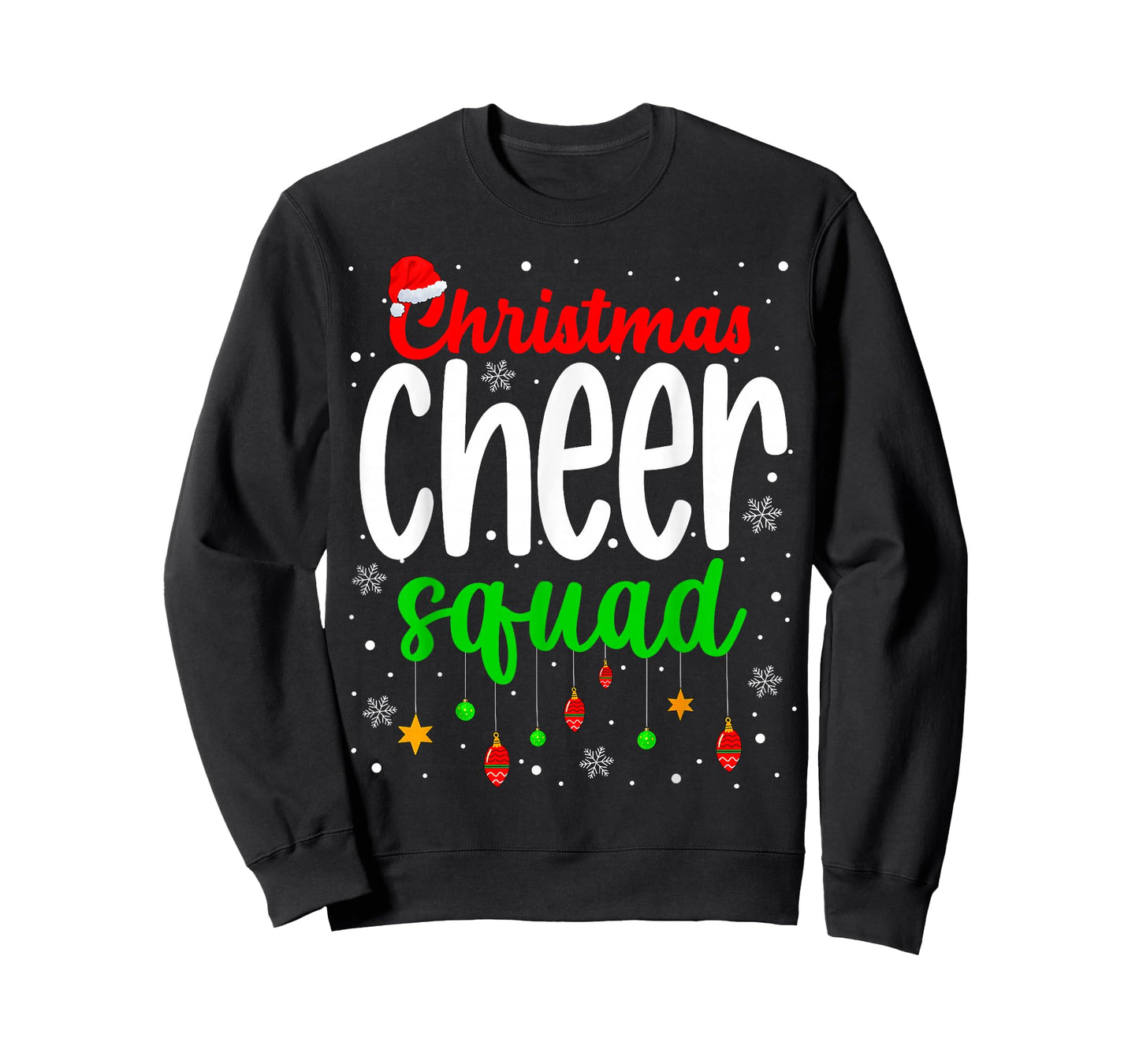 Cheerleading Sports Lover Christmas Cheer Squad T-Shirt