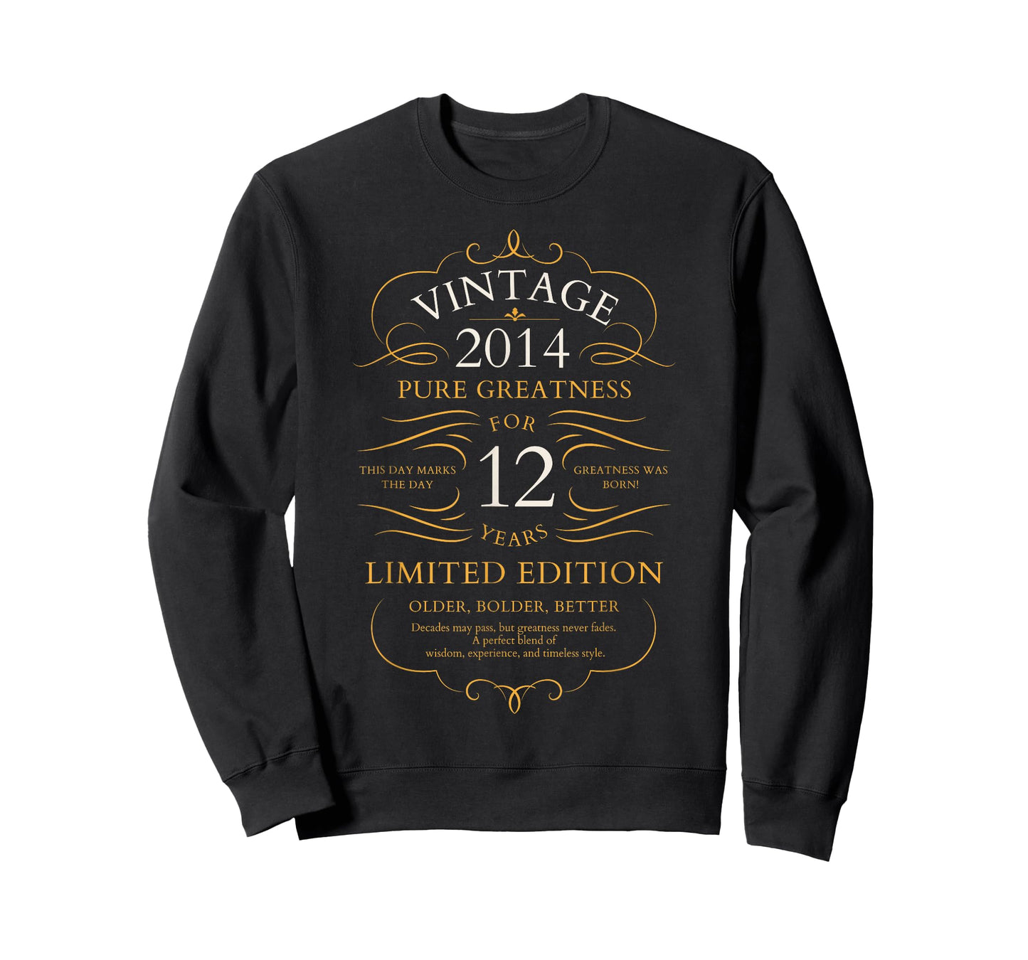 Vintage 2014 12th Birthday 12 Years Old Boys Girls Bday T-Shirt