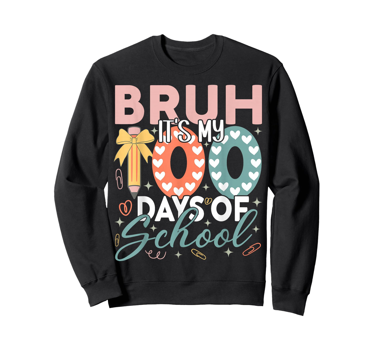 Bruh Its My 100 Days of School 100th Day of School Boys Kids T-Shirt
