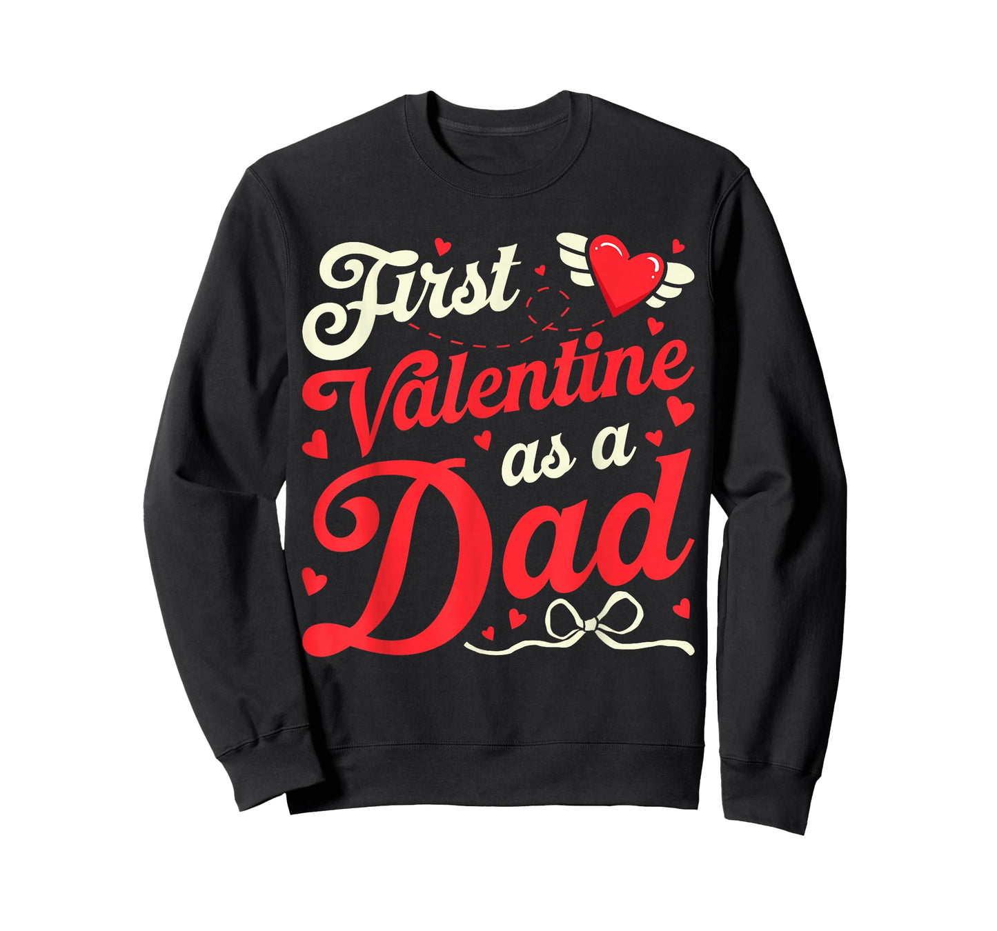 First Valentine As A Dad Funny Valentine New Dad Baby Coming T-Shirt