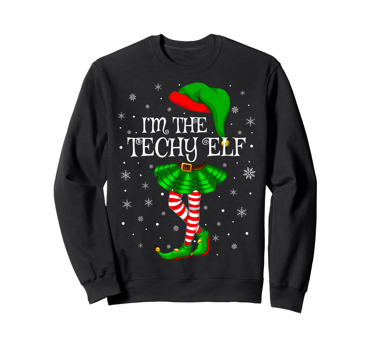 Techy Elf Christmas Family Group Women Girls Xmas Pajama T-Shirt