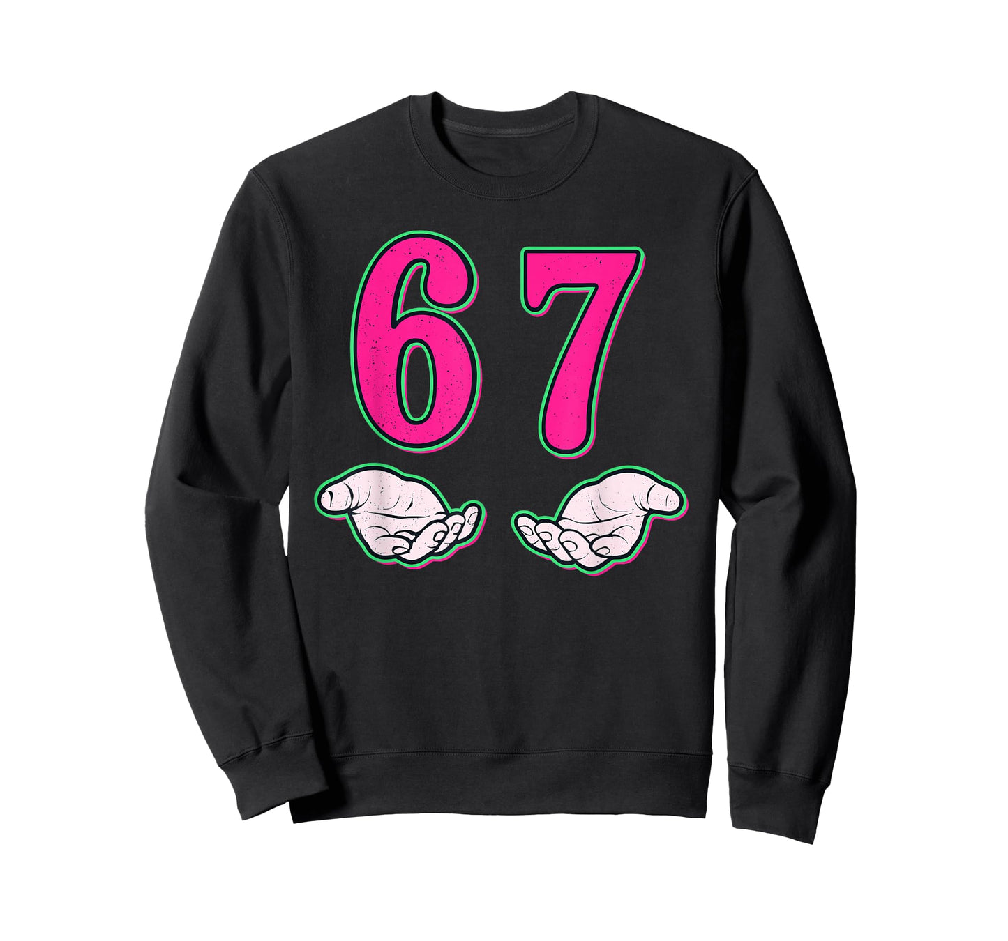 Funny Six Seven 6 7 Meme Gen Alpha Slang 6 7 Hands School T-Shirt