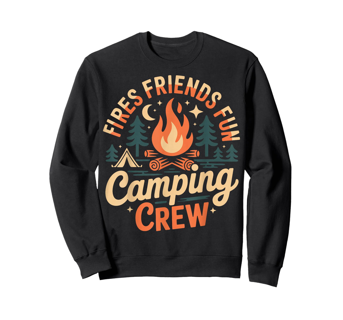 Fires Friends Fun Camping Crew T-Shirt