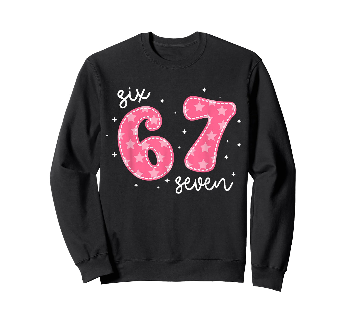 Funny Six Seven 6 7 Meme Gen Alpha Slang 6 7 Pink Cute Girls T-Shirt