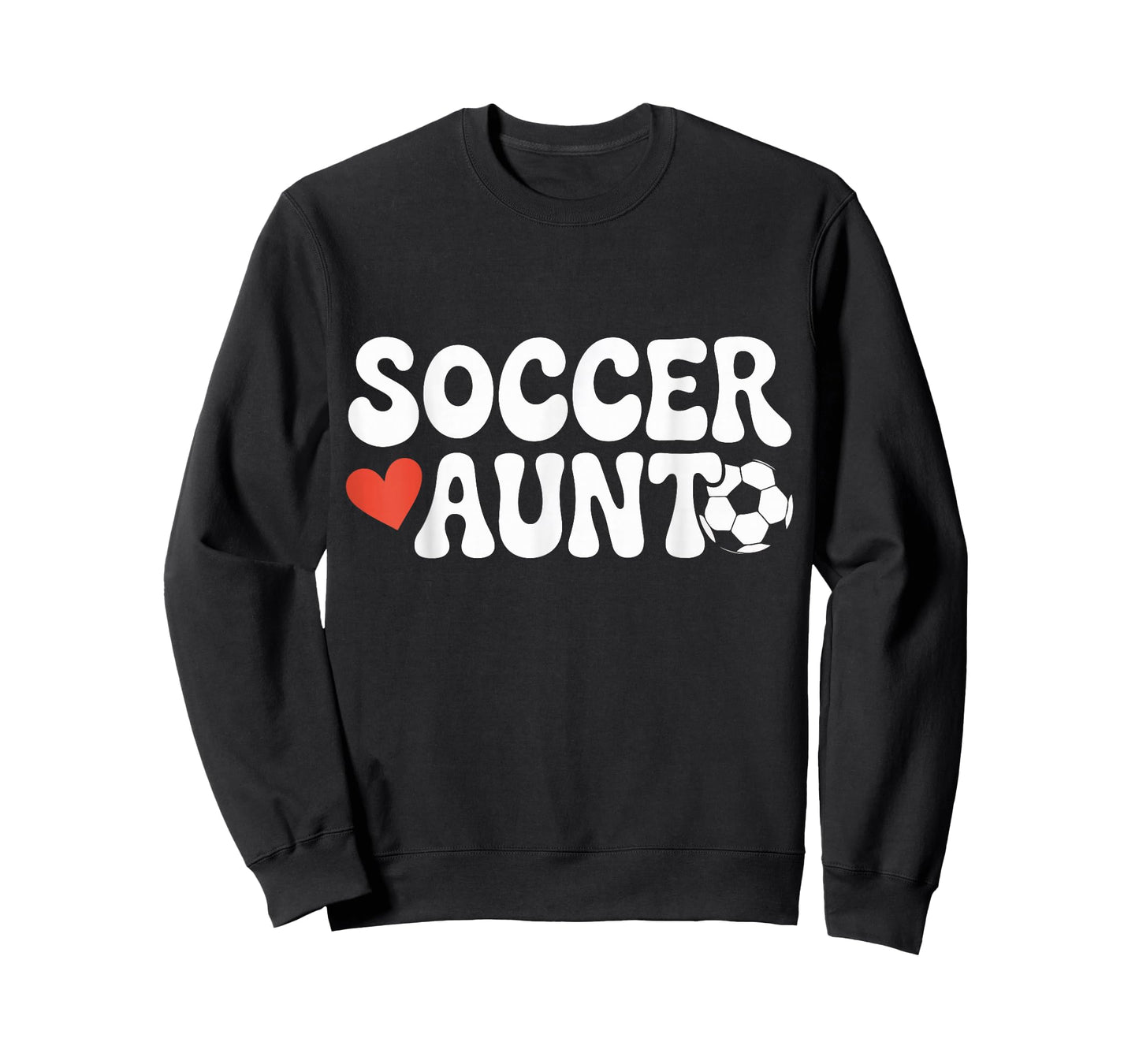 Proud Soccer Aunt Family Sport Retro Groovy Nephew Auntie T-Shirt