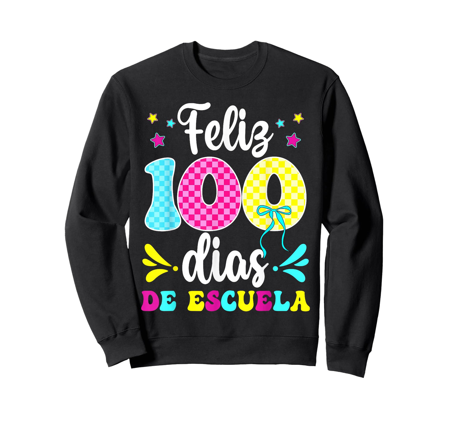 Feliz 100 dias de escuela Students Teachers 100th Days T-Shirt