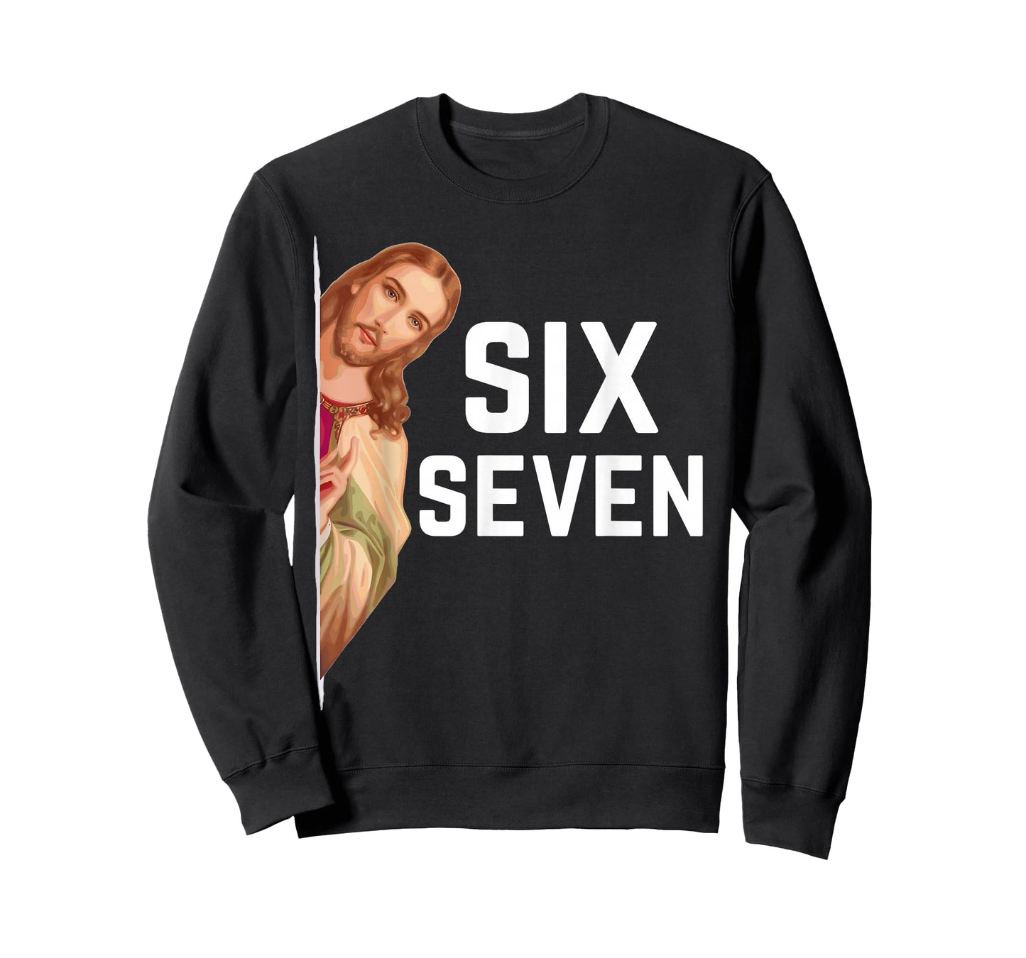 67 Meme Jesus Six Seven Alpha Slang 6 7 Meme Kid Students T-Shirt