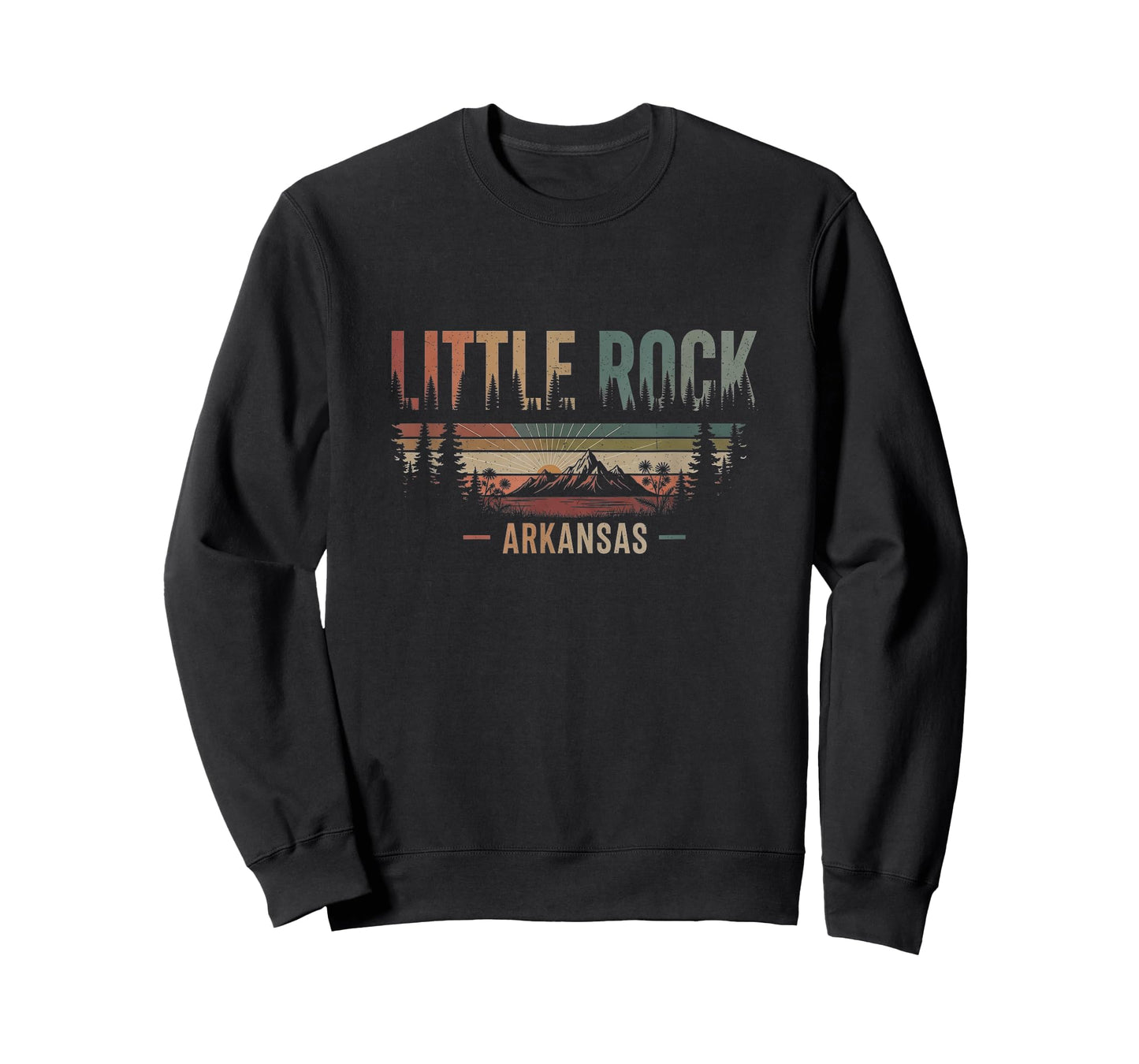 Retro Little Rock Arkansas Drawing Art Design T-Shirt