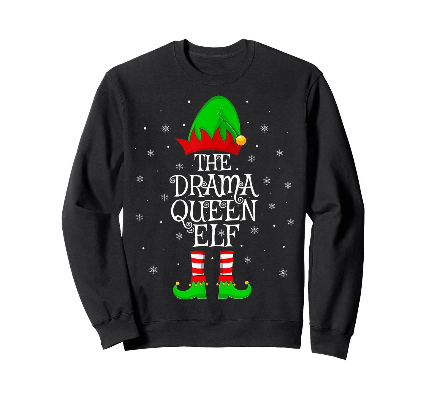 Drama Queen Elf Christmas Family Matching Elf Squad Xmas T-Shirt
