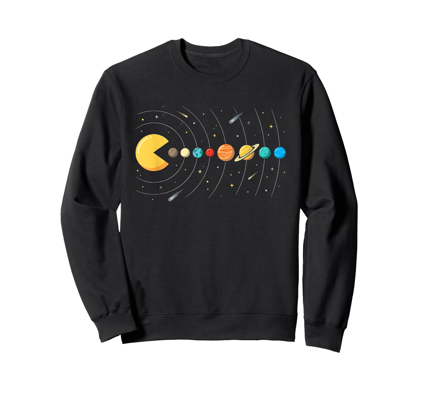 Retro Gaming Planets Space Astronomy Video Game Solar System T-Shirt