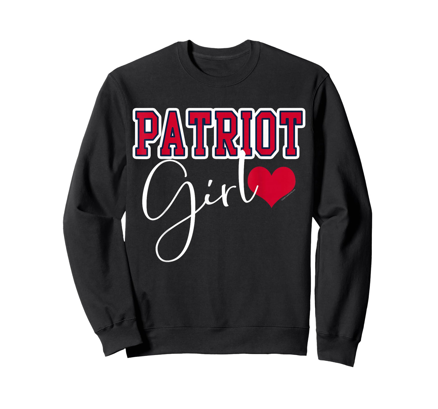 Patriot Girl Cute Heart Shape Womens T-Shirt