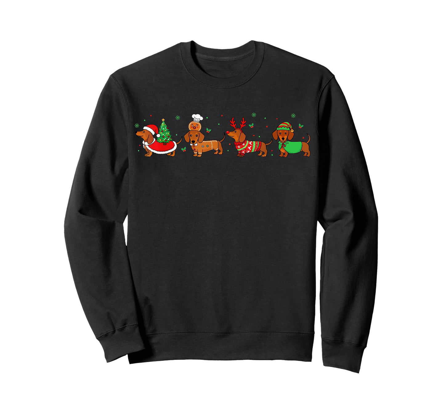 Dachshund Christmas Pajamas for Women Girlfriend Dog Lovers T-Shirt