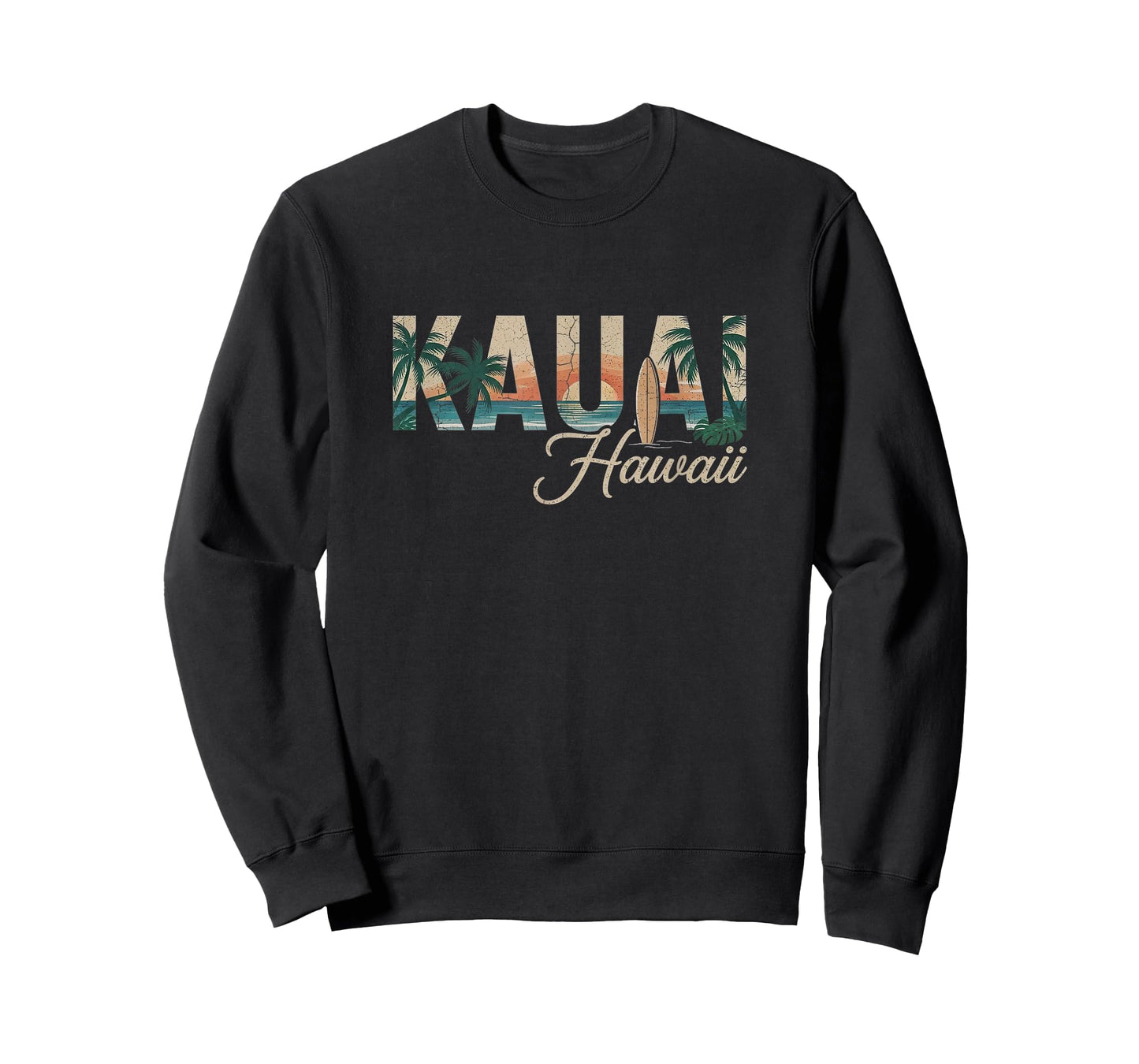 Retro Kauai Hawaii Hawaiian Design T-Shirt