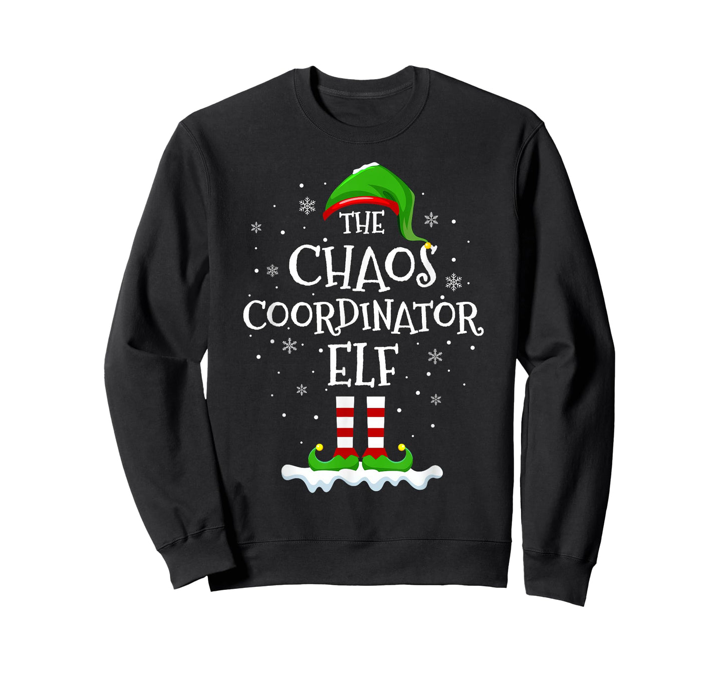 Chaos Coordinator Elf Squad Family Matching Christmas Elf T-Shirt