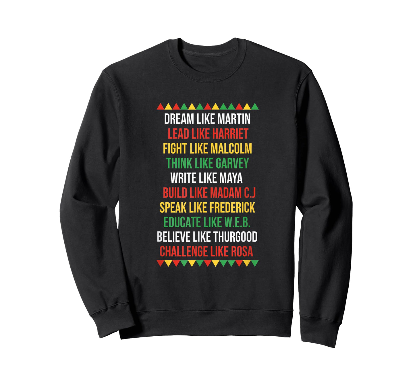 Dream Like Martin Lead Like Harriet Fight Like Malcolm Afro T-Shirt