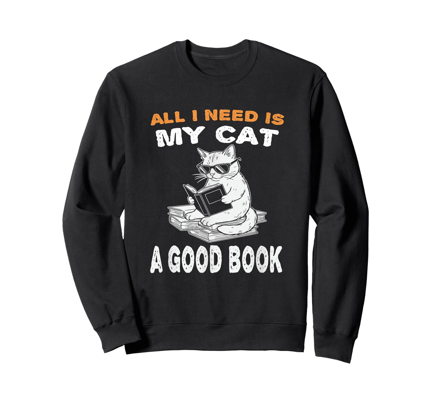 All I Need is My cat and a Good Book to Read for Cats Lovers T-Shirt
