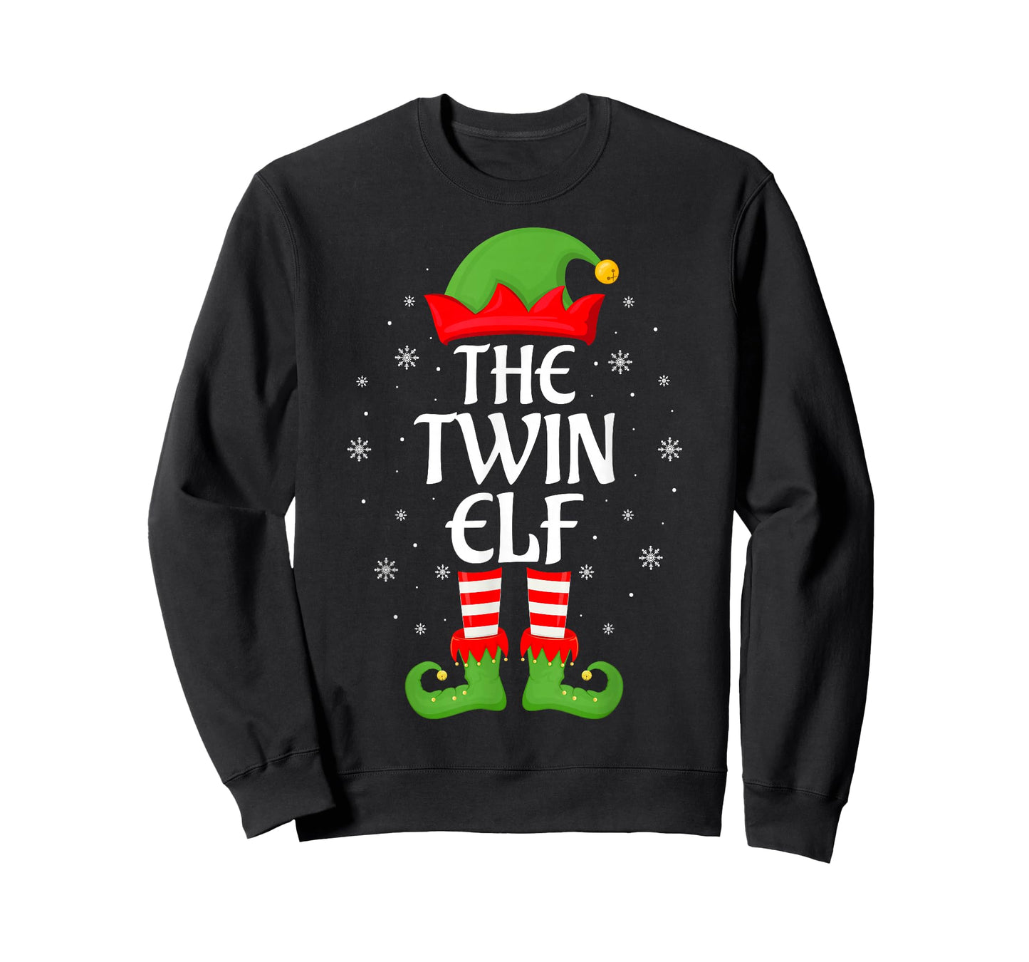 Twin Elf Christmas Family Matching Elf Squad Xmas Pajama T-Shirt
