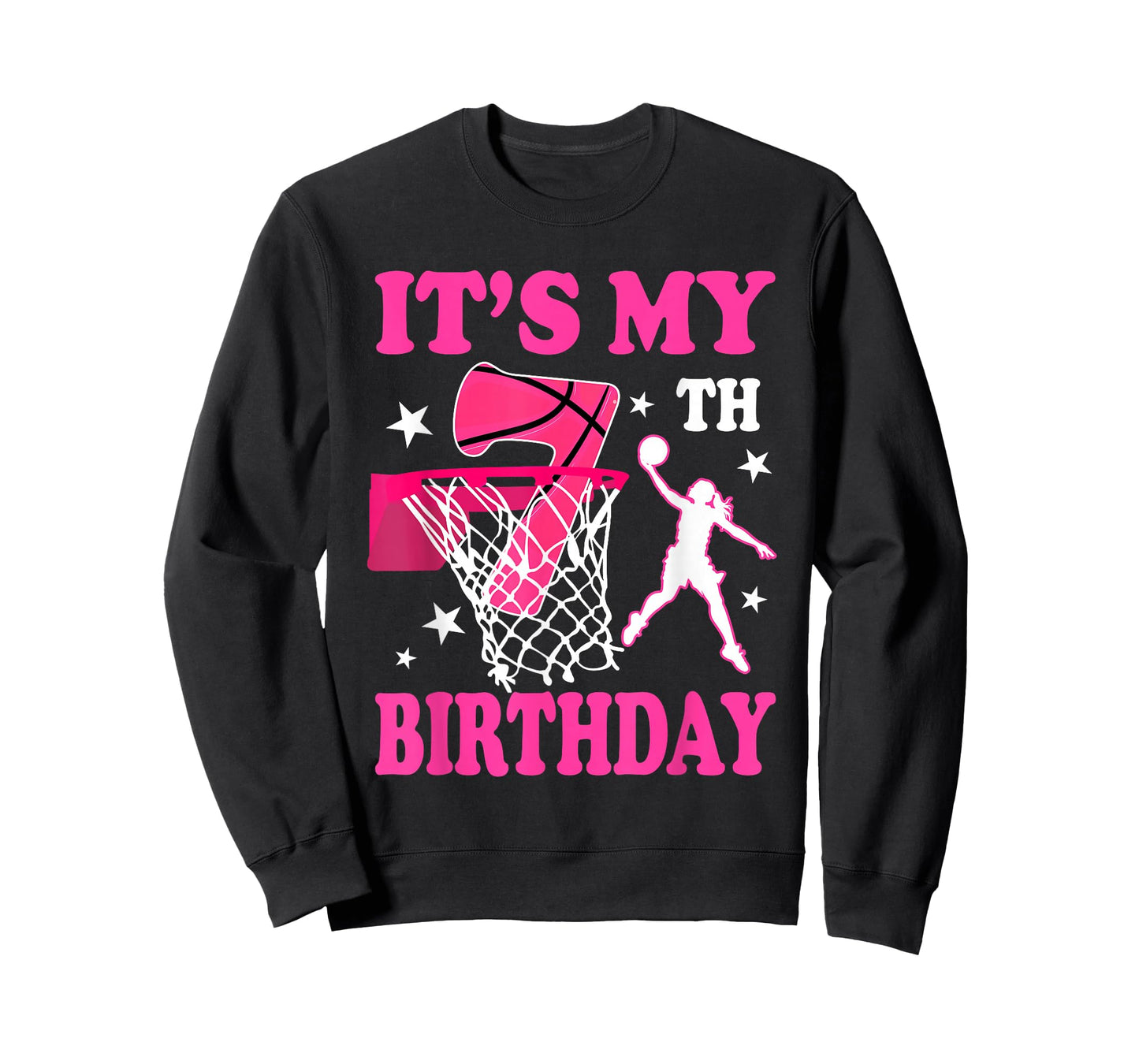 It's My 7th Birthday Girl Basketball Party 7 Years Old T-Shirt