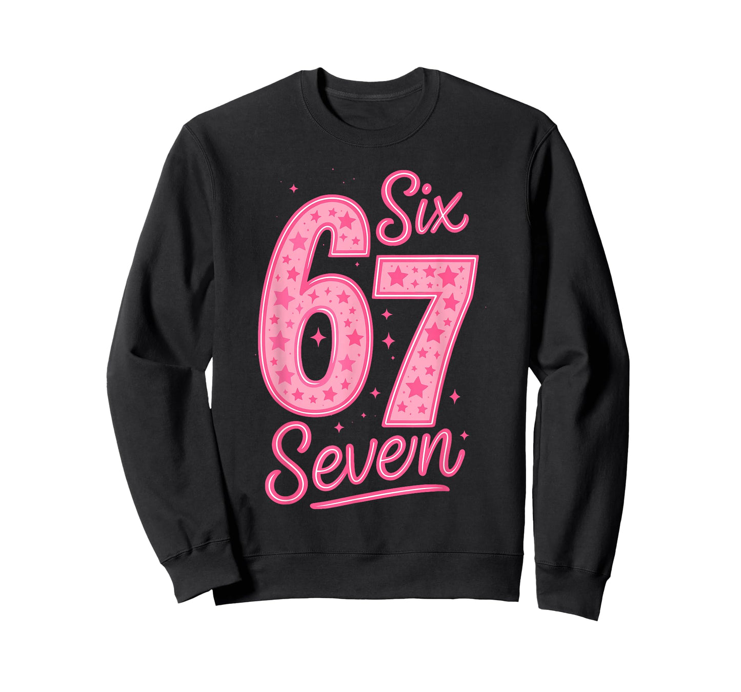 6 7 Number 67 Pink Six Seven Meme Slang Womens Girls Kids T-Shirt