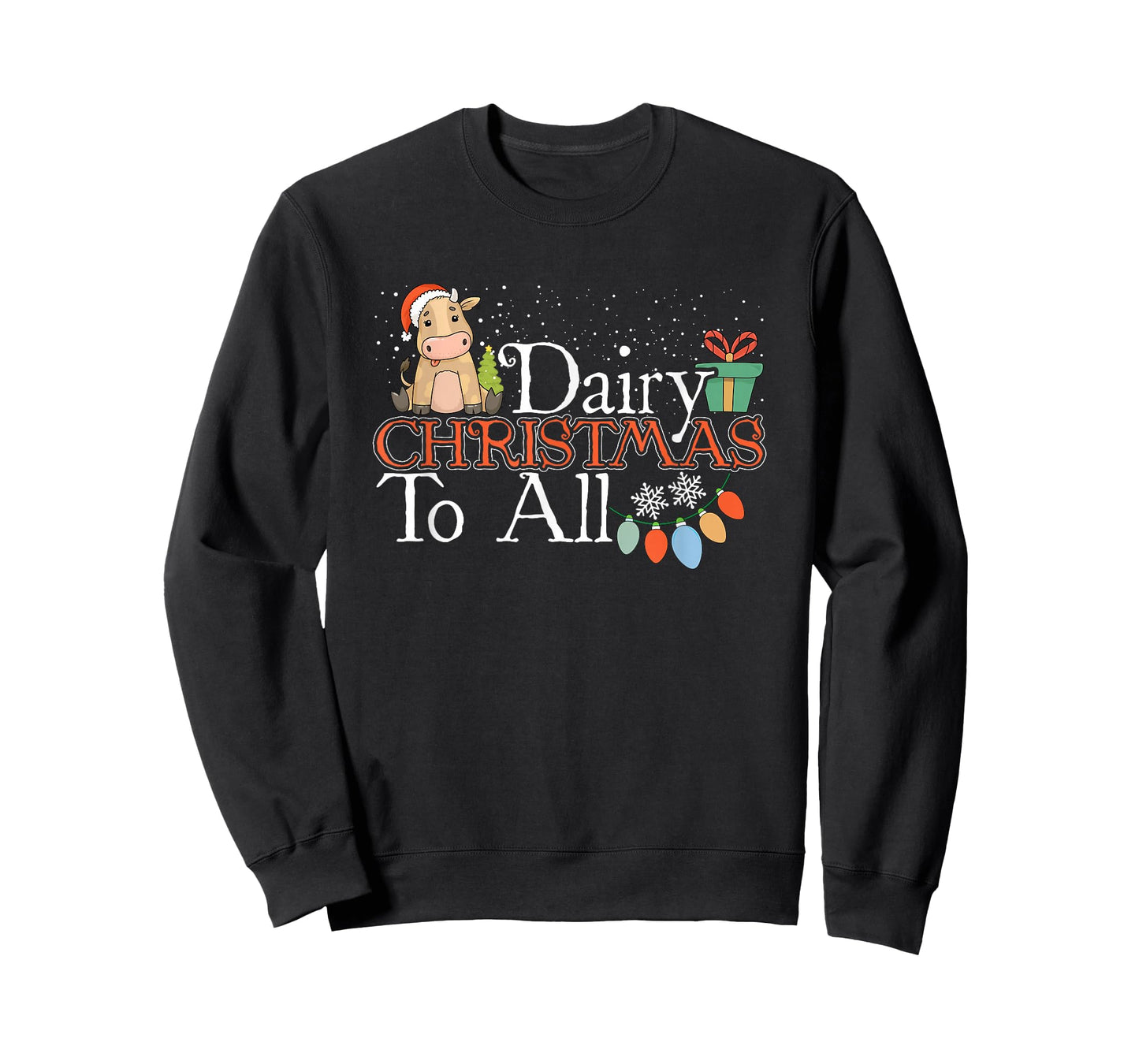 Xmas Cow Lover Dairy Farmer Farm Animals Funny Christmas Cow T-Shirt