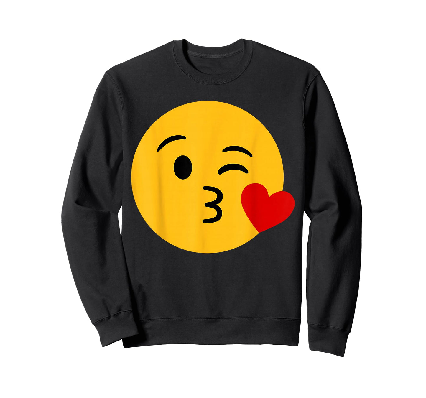 Funny Emoticon Happy Face Cute Winking Lips Blowing Kiss T-Shirt