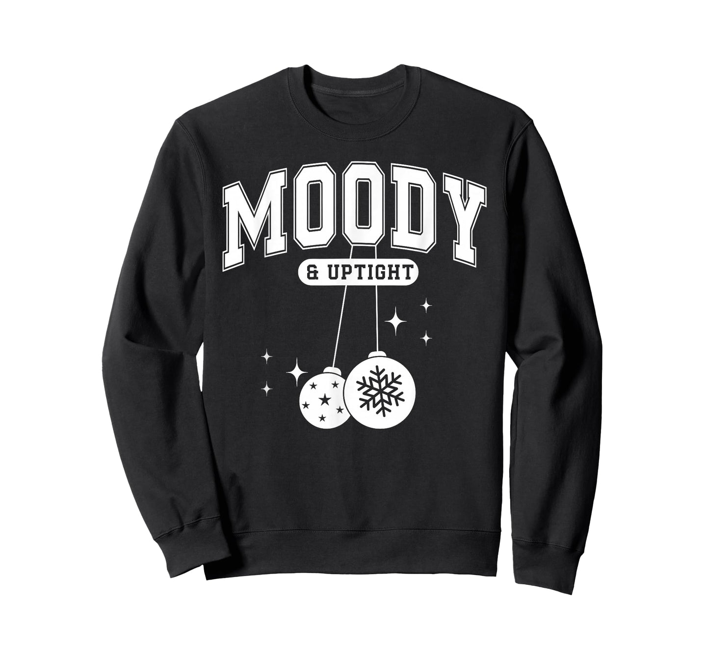 Merry & Bright Moody & Uptight Matching Couples Christmas T-Shirt