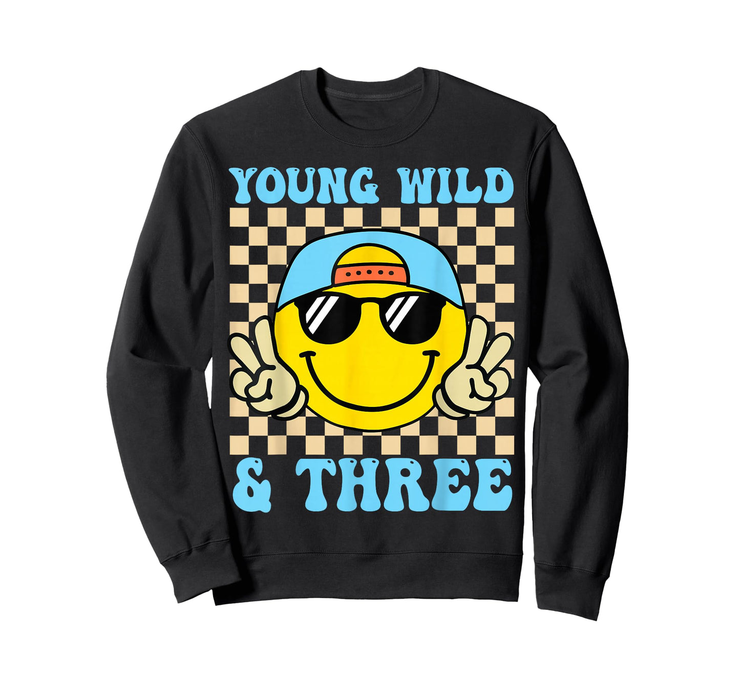 Kids Young Wild and Three 3rd Birthday Boy 3 Year Old T-Shirt