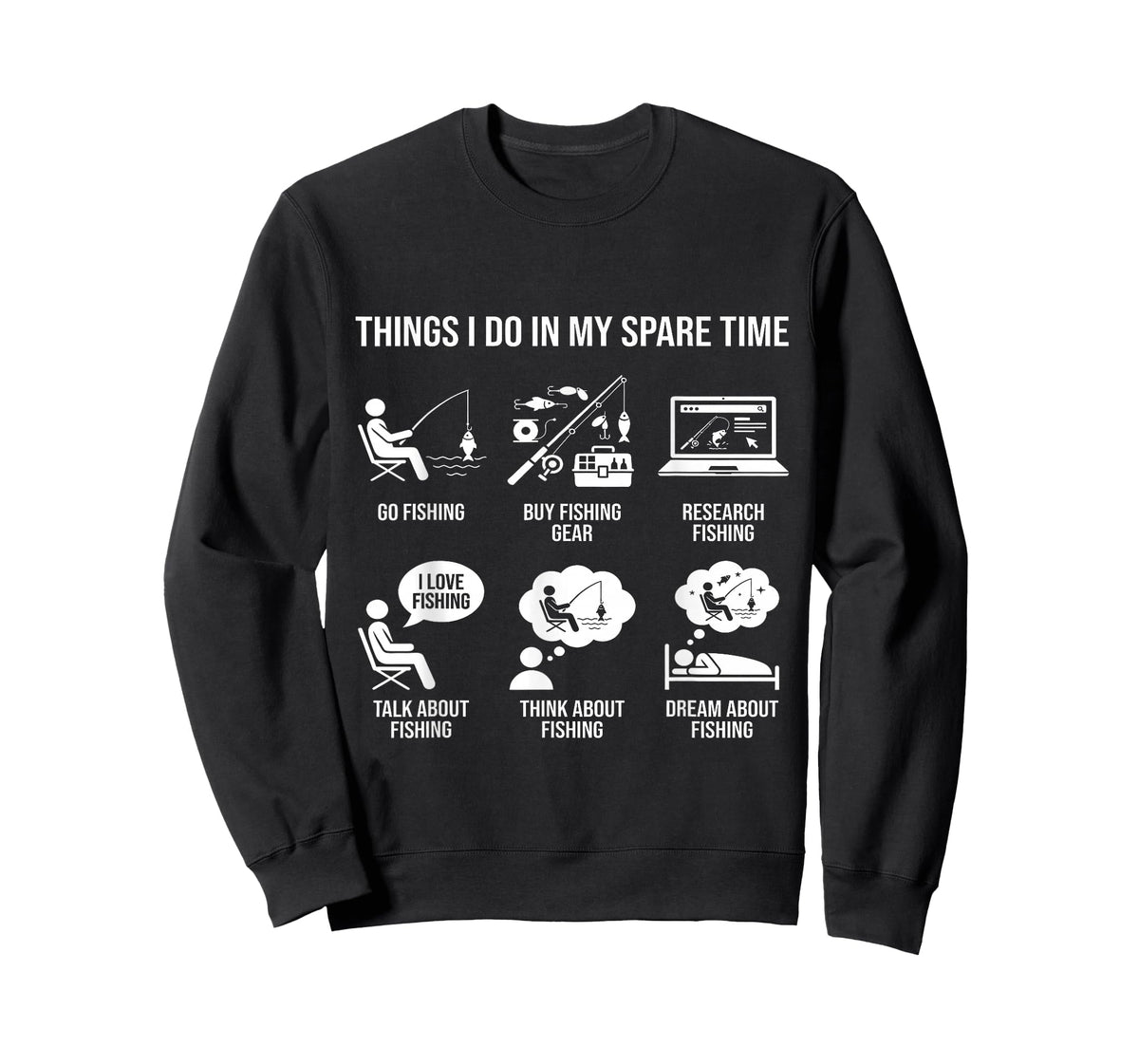Things I Do in My Spare Time Fisherman Men Bass Fishing T-Shirt
