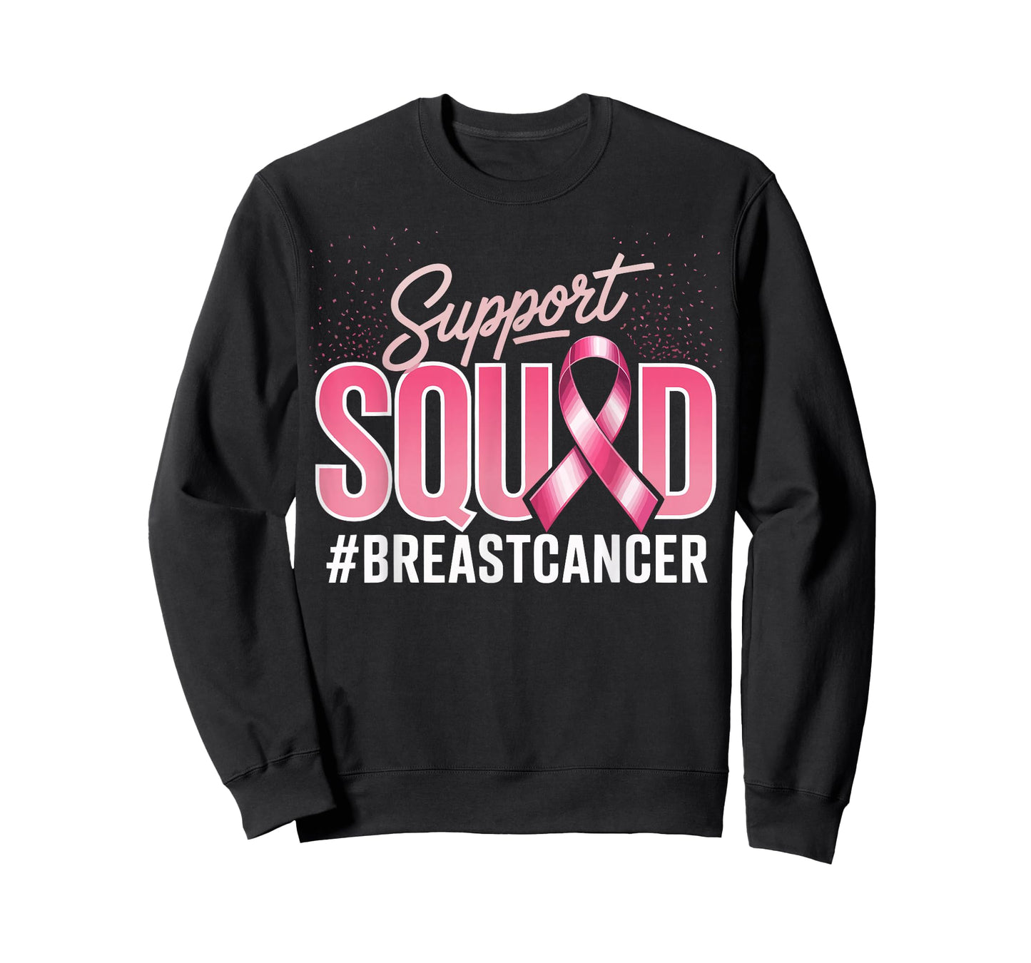 Support Squad Breast Cancer Awareness Month Pink Ribbon T-Shirt
