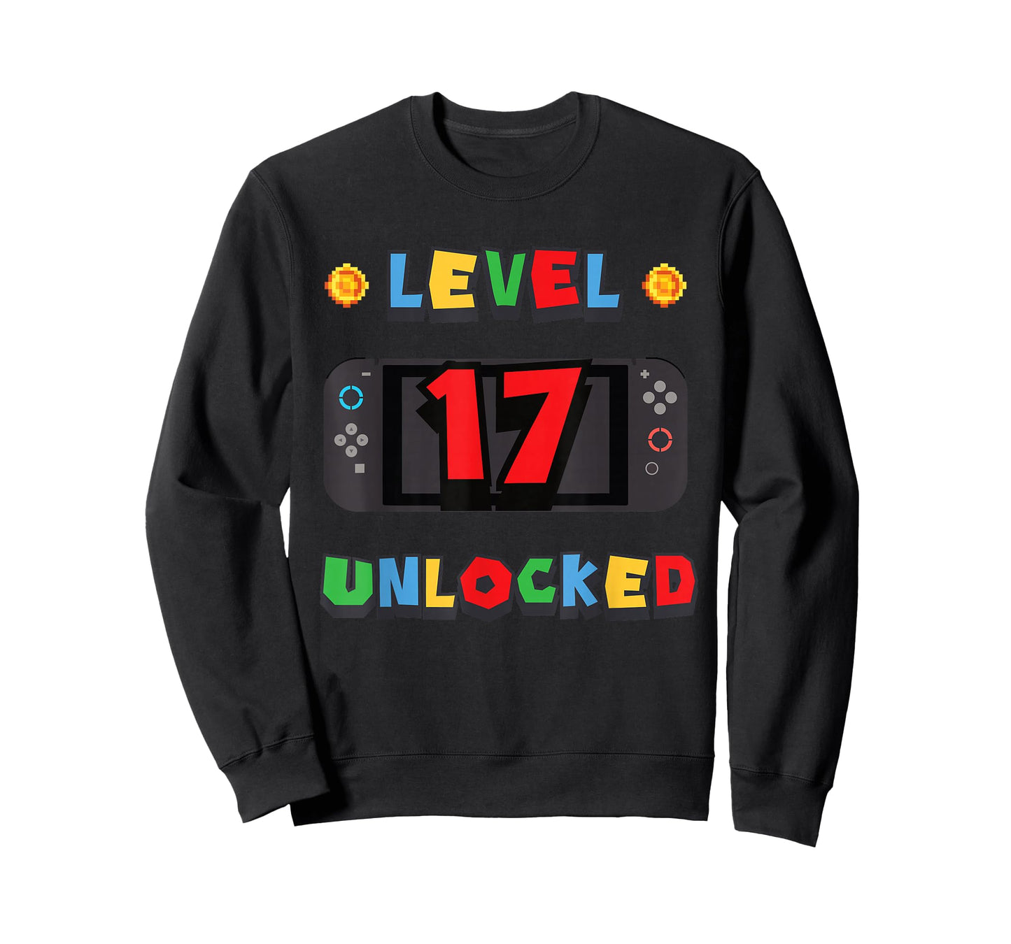 Level 17 Unlocked Gamer 17th Birthday Video Game Lovers T-Shirt