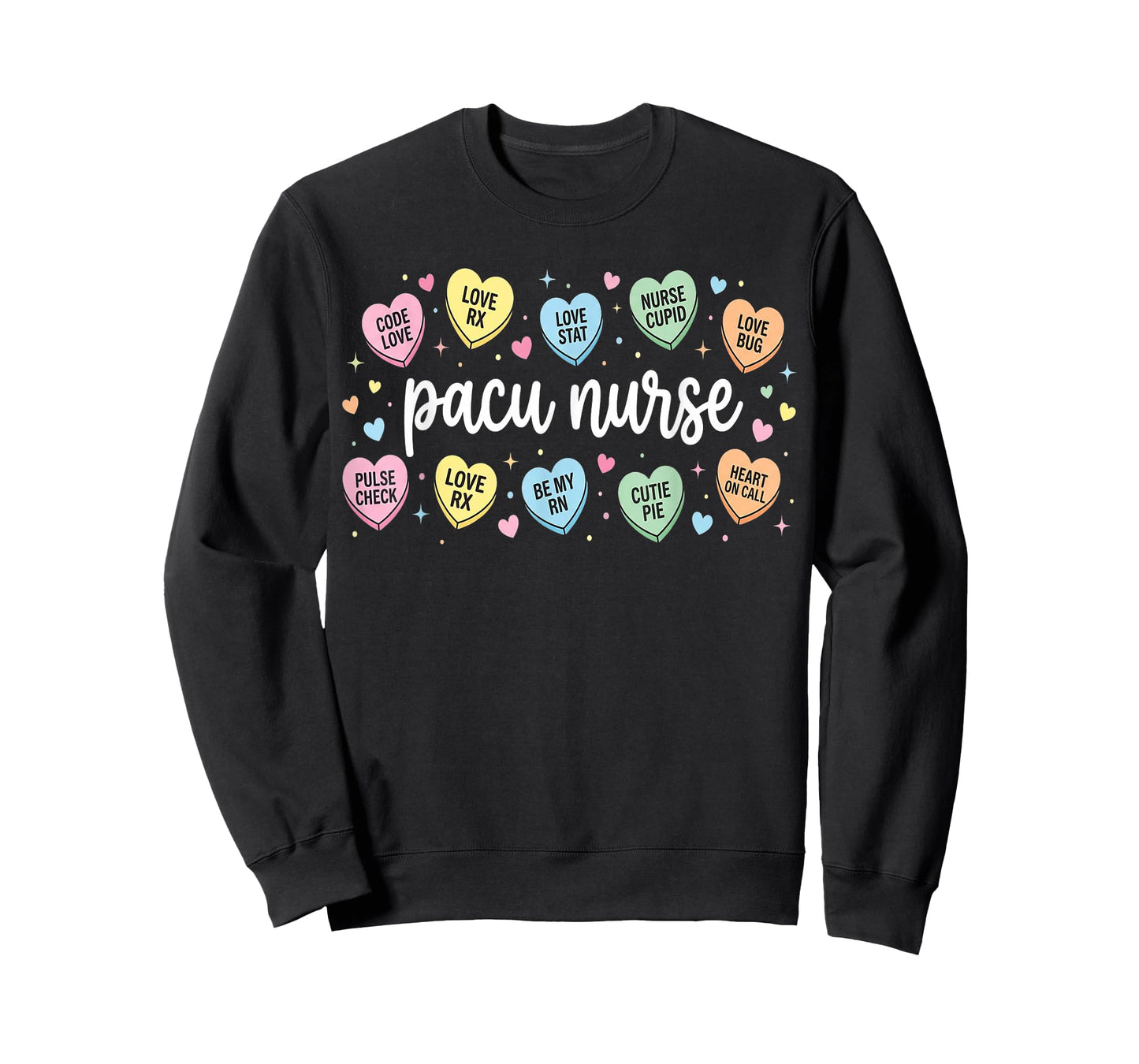 Nurses Heart Pacu Valentine Post Anesthesia Care Unit Nurse T-Shirt