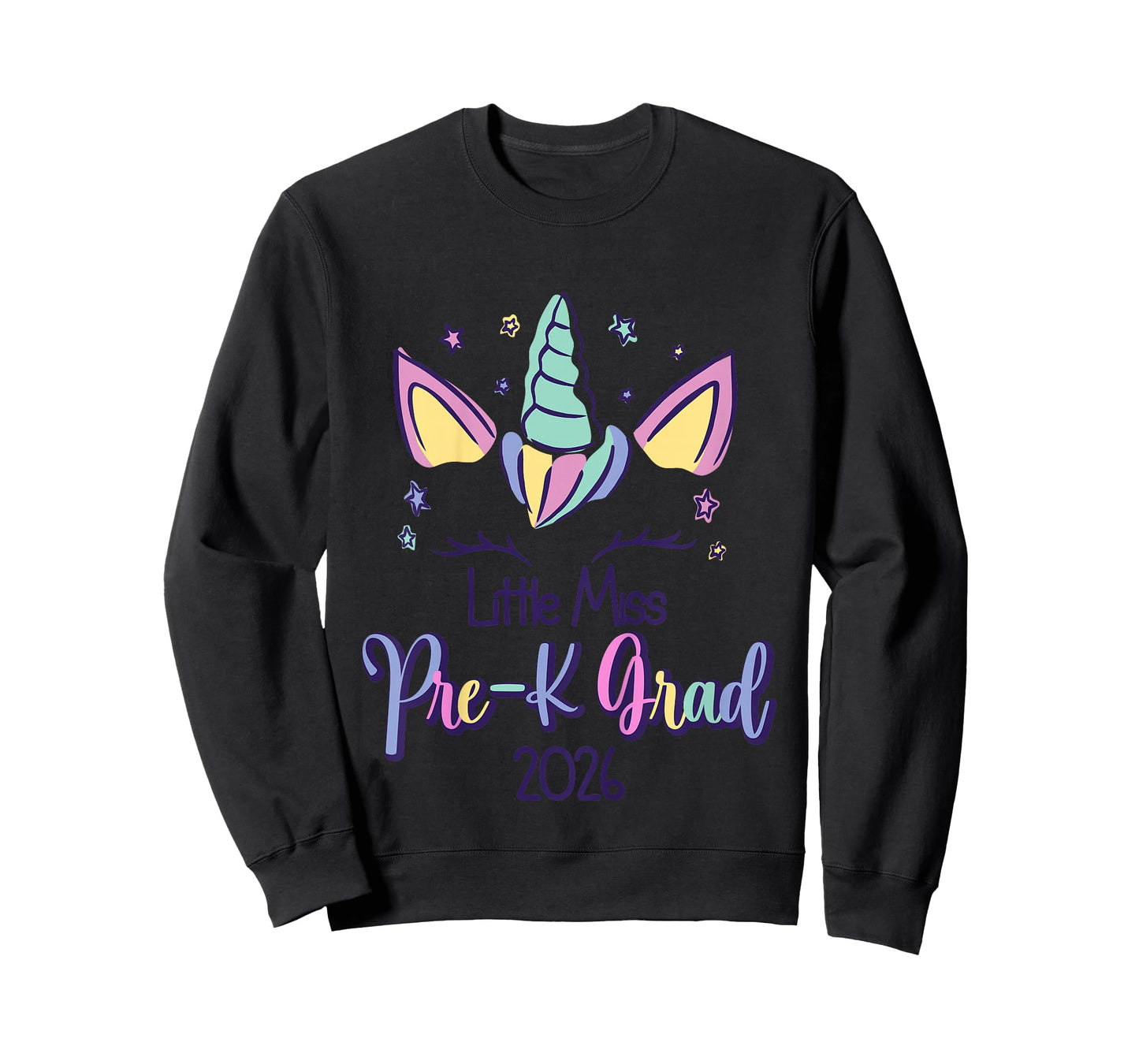 Little Miss Pre-K Grad Unicorn Prek Graduation 2026 T-Shirt