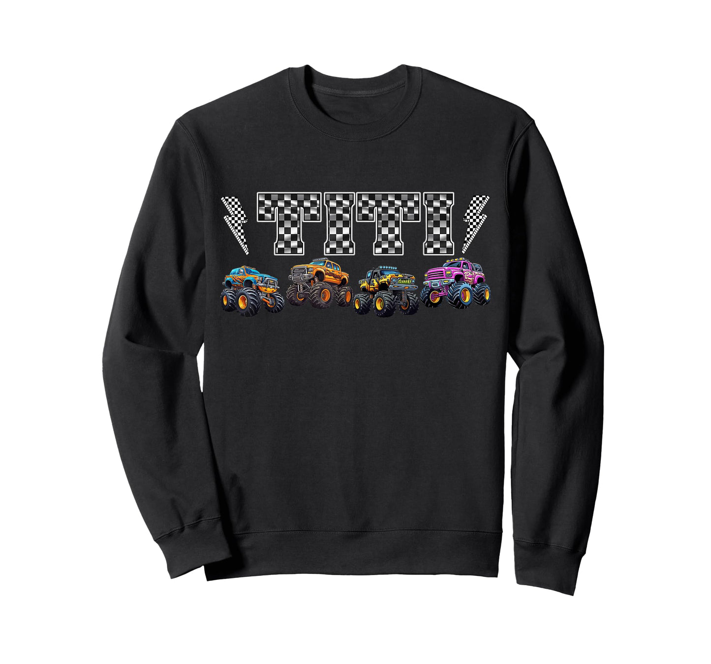 Titi Retro Monster Truck Family Crew Birthday Matching T-Shirt