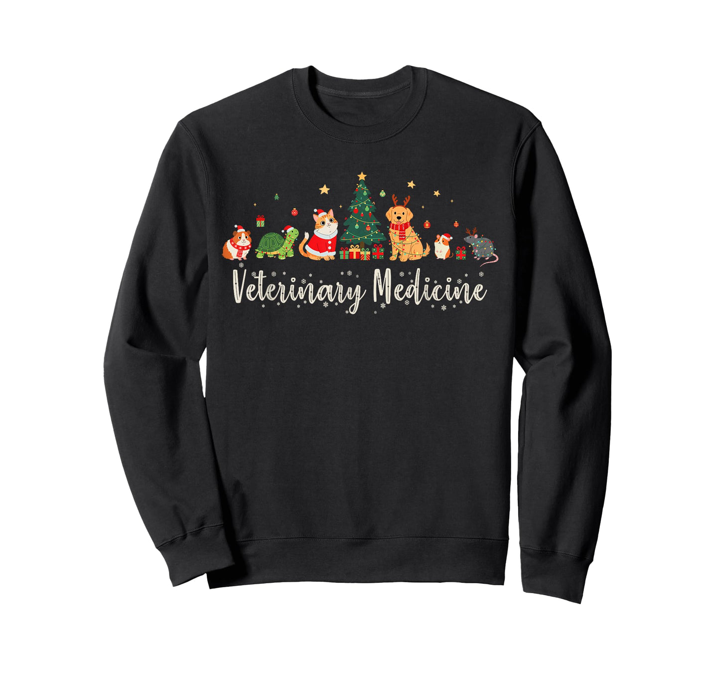 Vet Tech Animal Christmas Xmas Vibes Veterinary Medicine T-Shirt