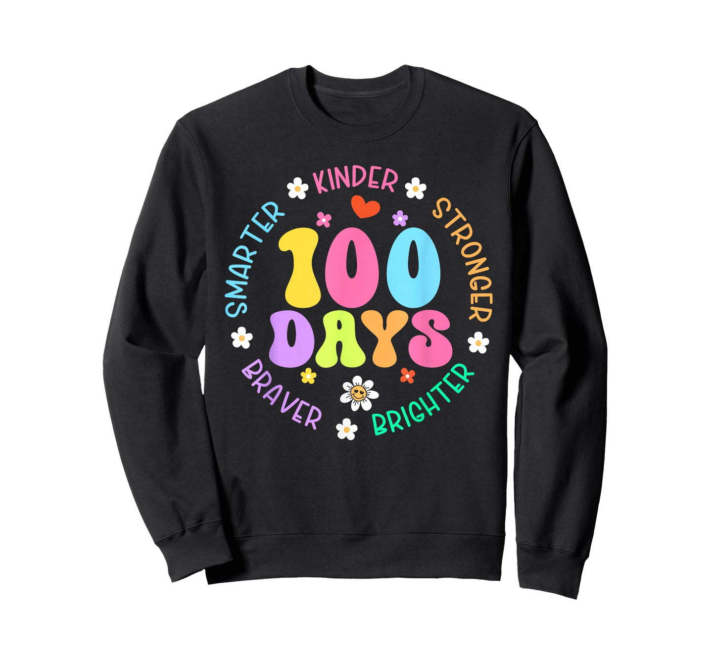 100 Days of School Smarter Brighter 100th Day Kid Boys Girls T-Shirt