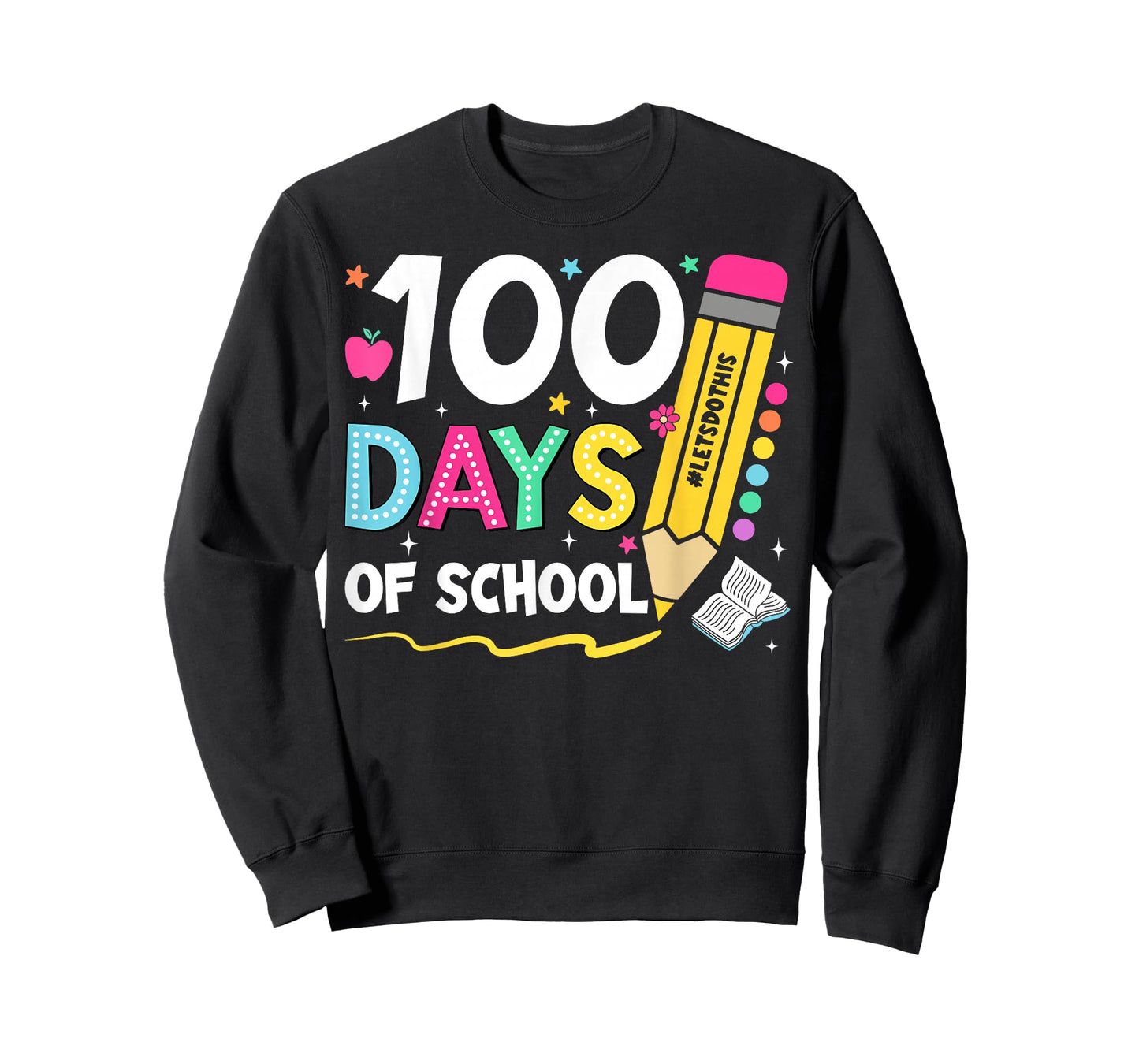 Teacher Kids Retro Groovy 100 Days Happy 100th Day of School T-Shirt