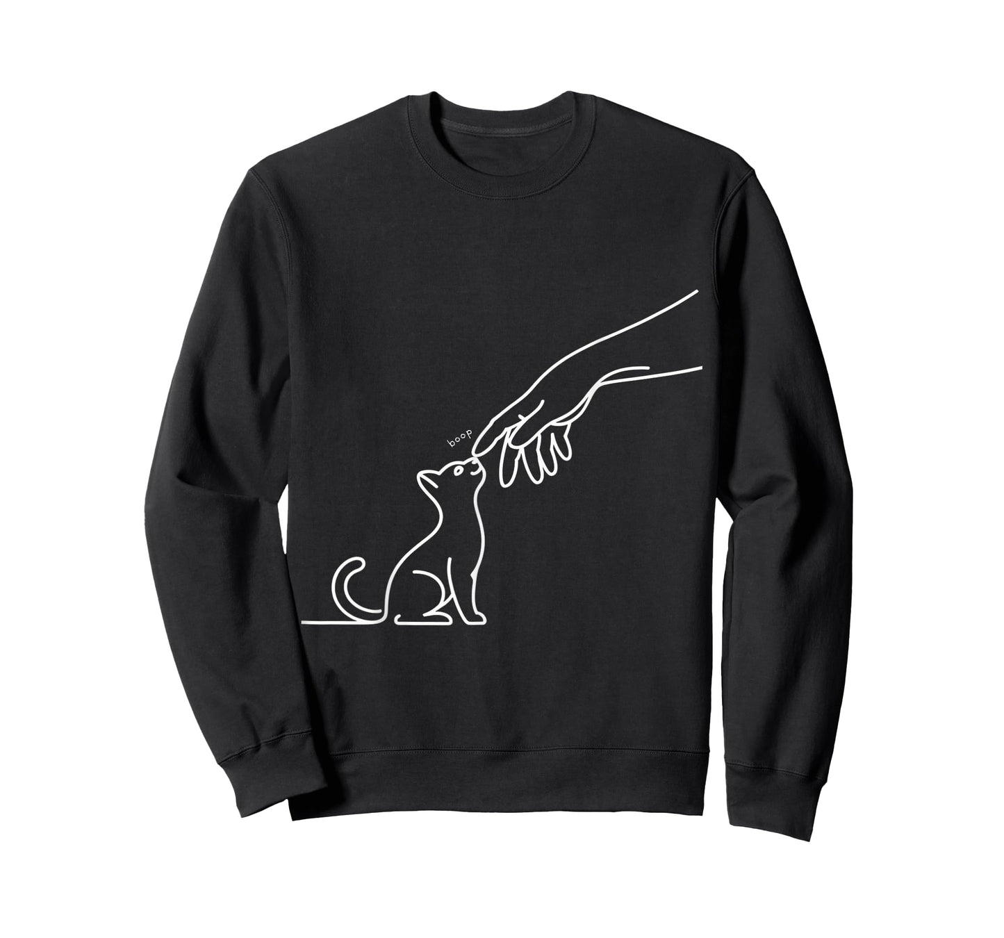 Cat Boop Adorable Kitten Minimalist Line Art Cute Pet Owner T-Shirt