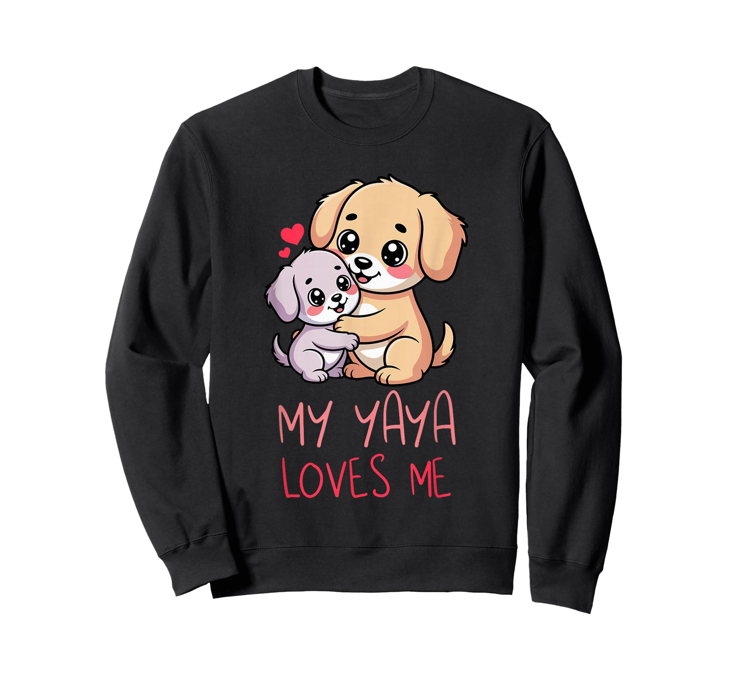 Cute Baby & Grandma My Yaya Loves Me Dog T-Shirt