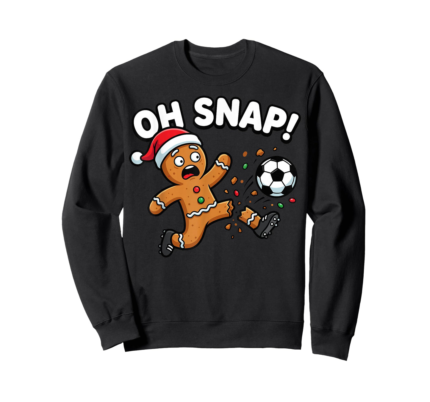 Oh Snap Gingerbread Soccer Kick Funny T-Shirt
