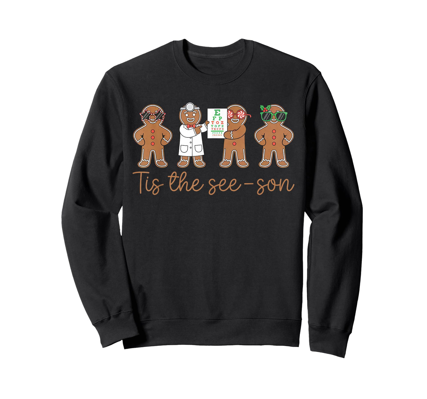 Optometry Gingerbread Christmas Optometrist Optician T-Shirt