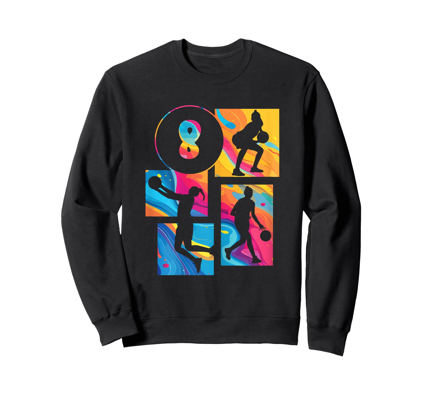 8th Birthday Girls Basketball Player Basketball 8 Years Old T-Shirt