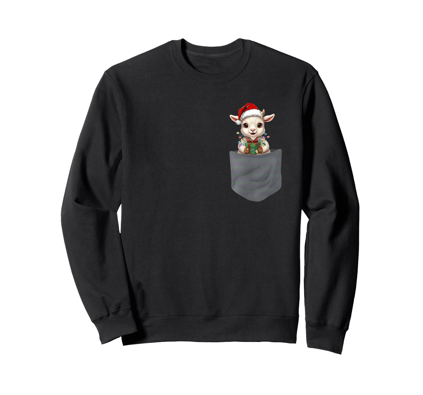 Goat in A Pocket Funny Xmas Goat Lover Family Matching T-Shirt