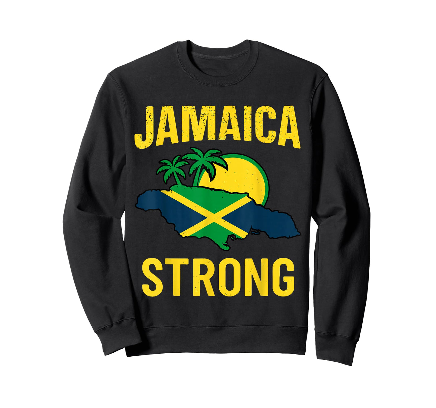 Jamaica Strong I Love Jamaican Flag Heart Women Men T-Shirt