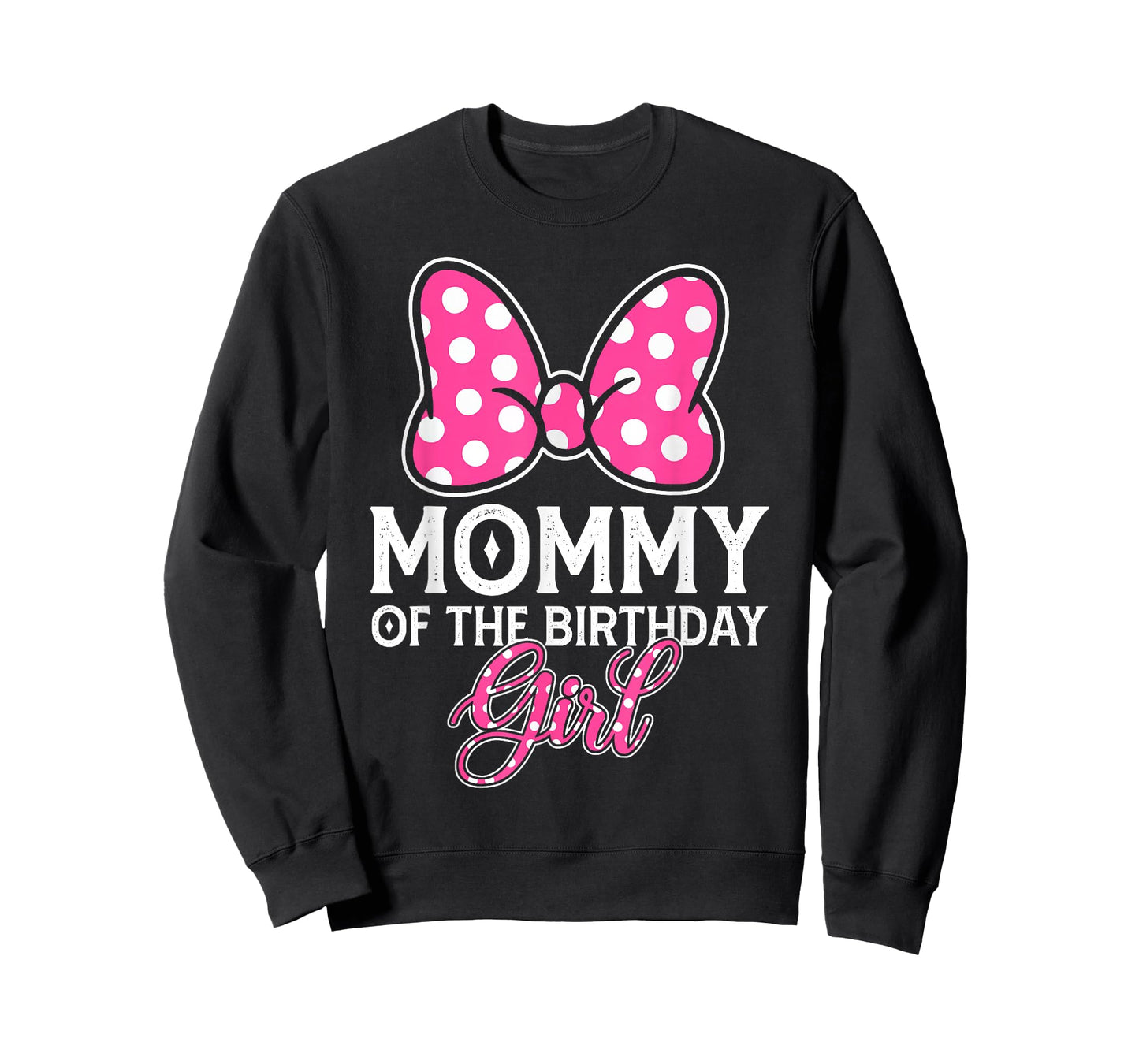 Mommy of The Birthday Girl Cute Pink Bow Family Matching T-Shirt