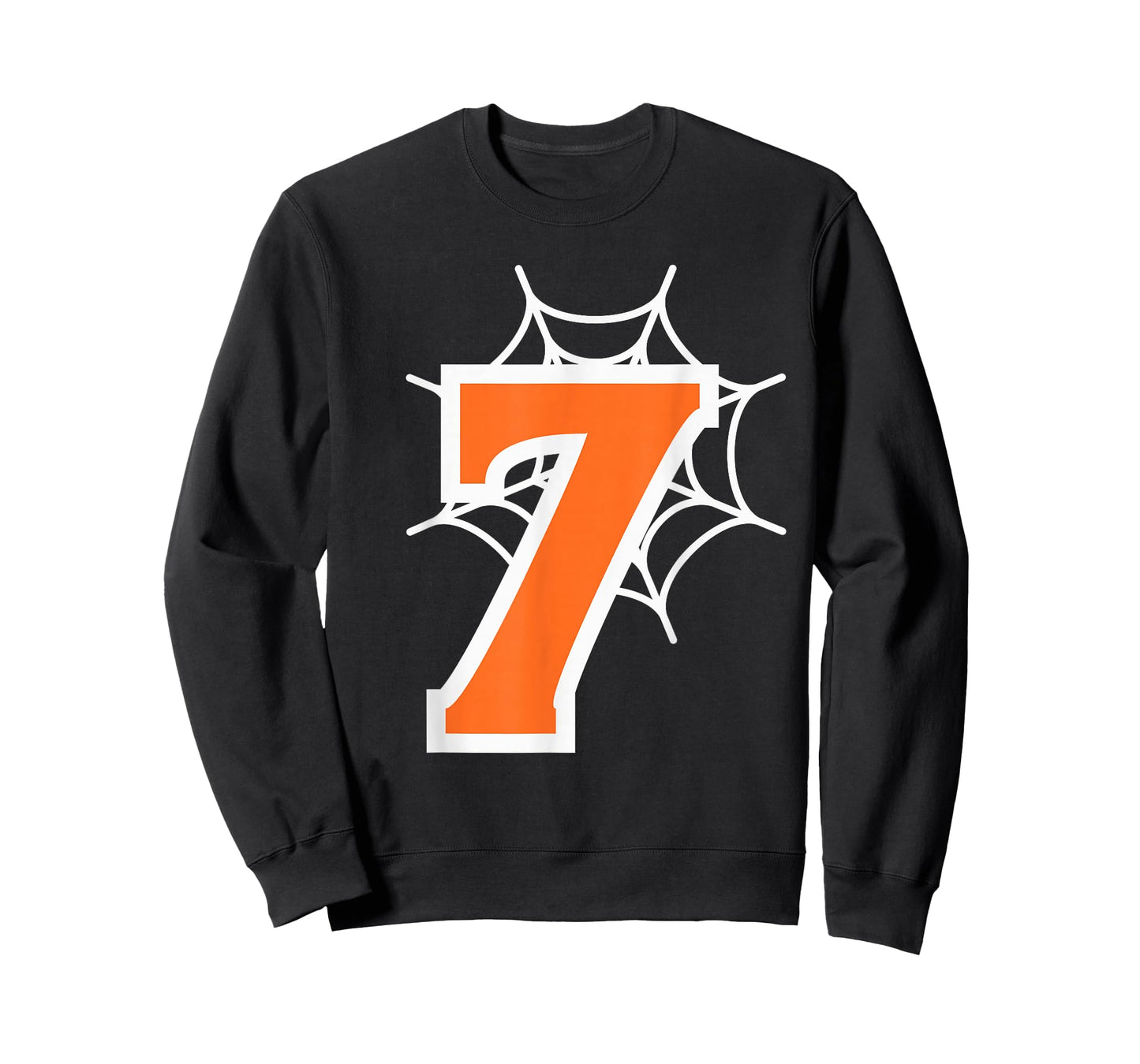 Number 7 Spider Web Six Seven Halloween T-Shirt