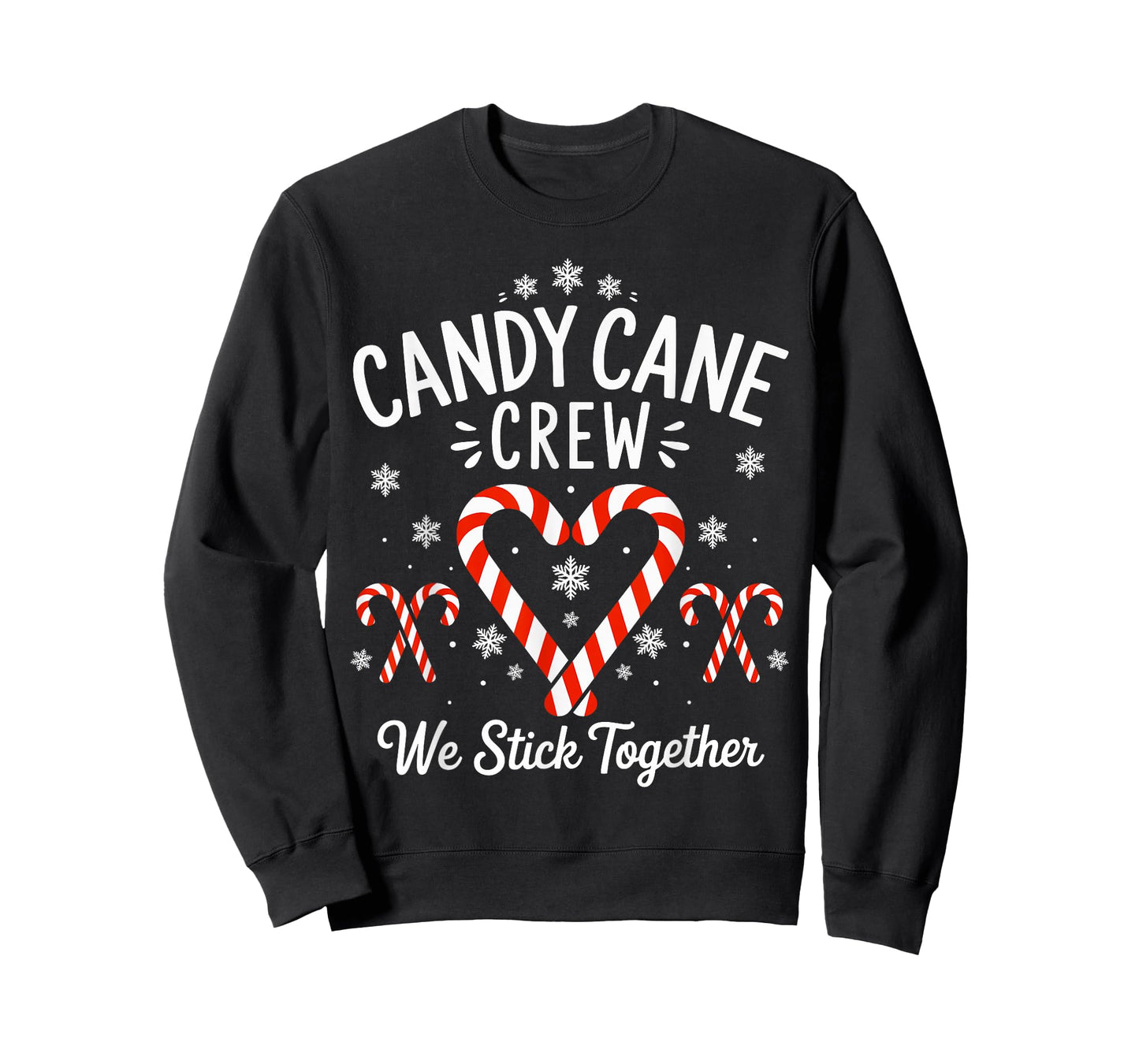 Candy Cane Crew we Stick Together Christmas T-Shirt