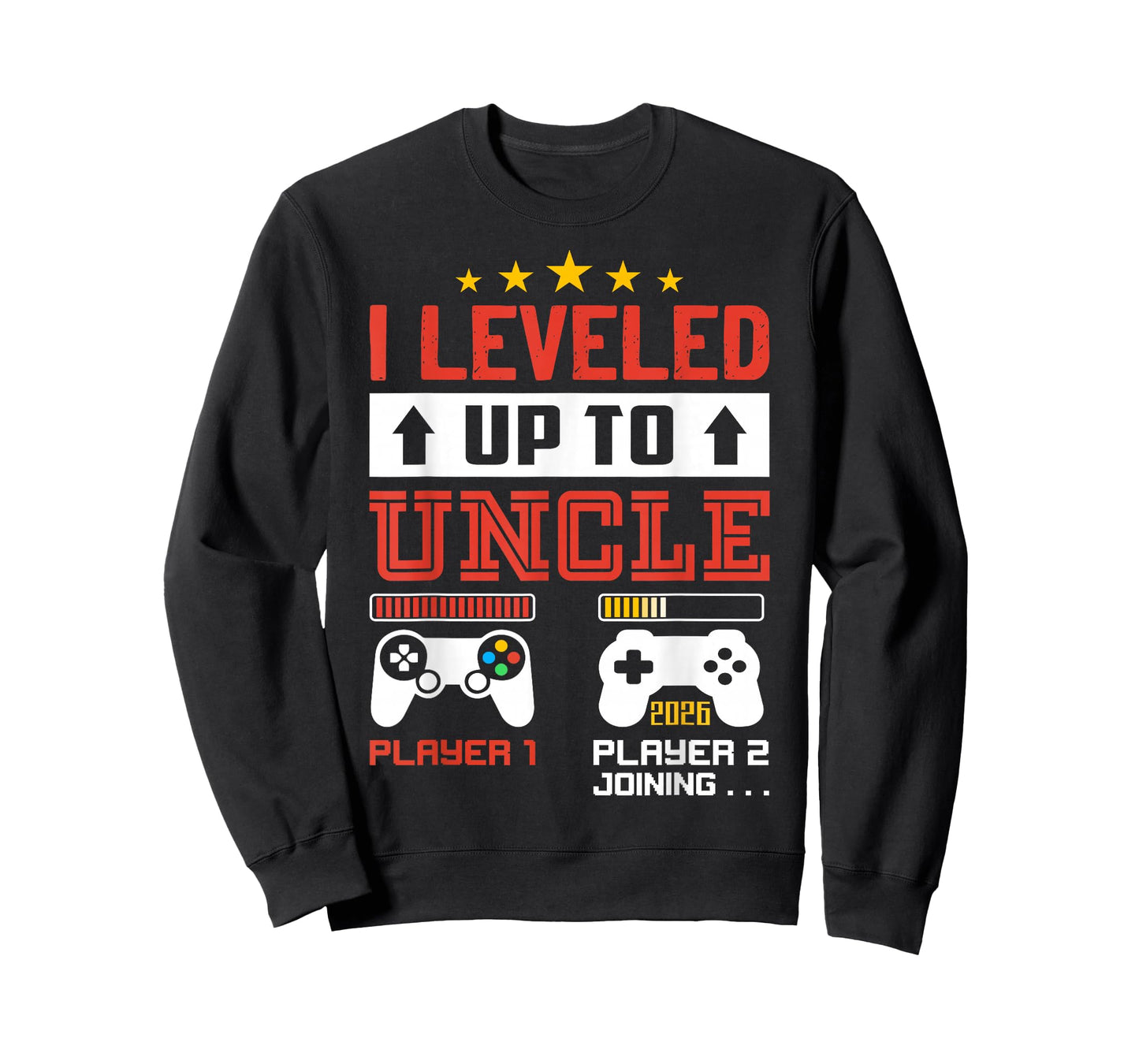 I Leveled Up to Uncle 2026 I'm Going to Be Uncle 2026 Gamer T-Shirt