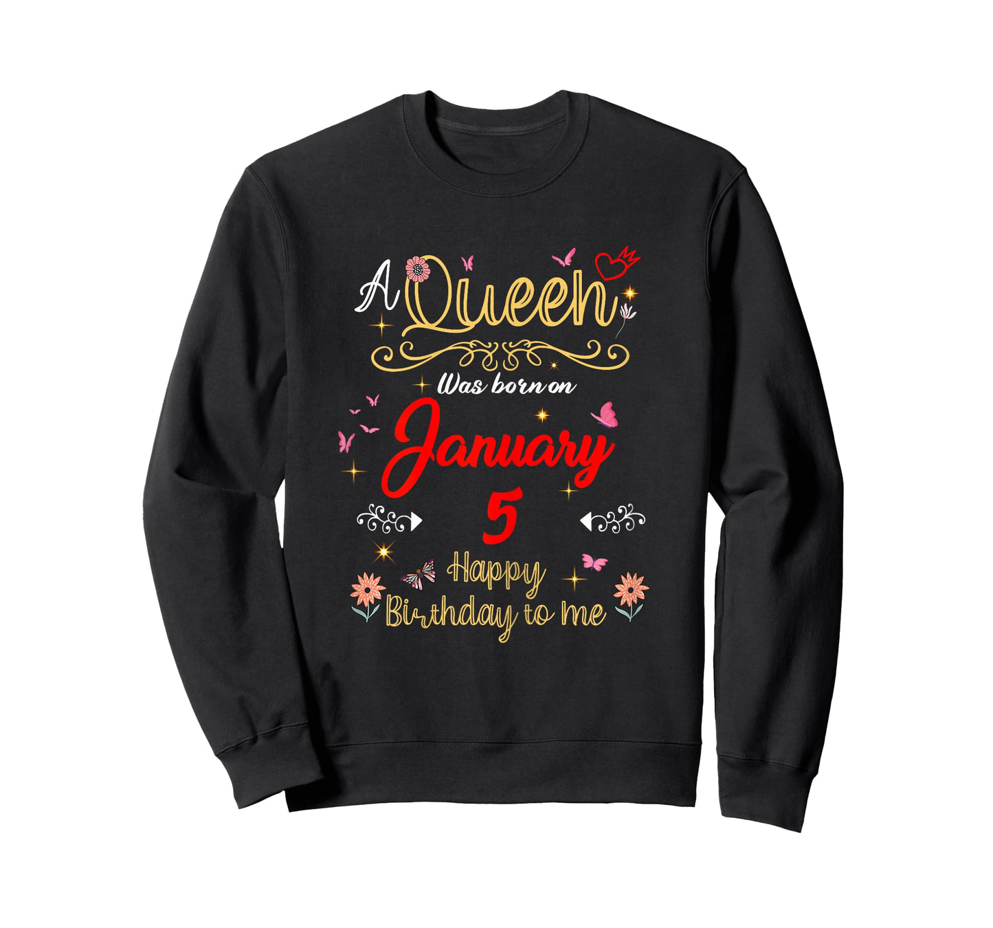 January 5 Birthday A Queen was Born in 5th January T-Shirt